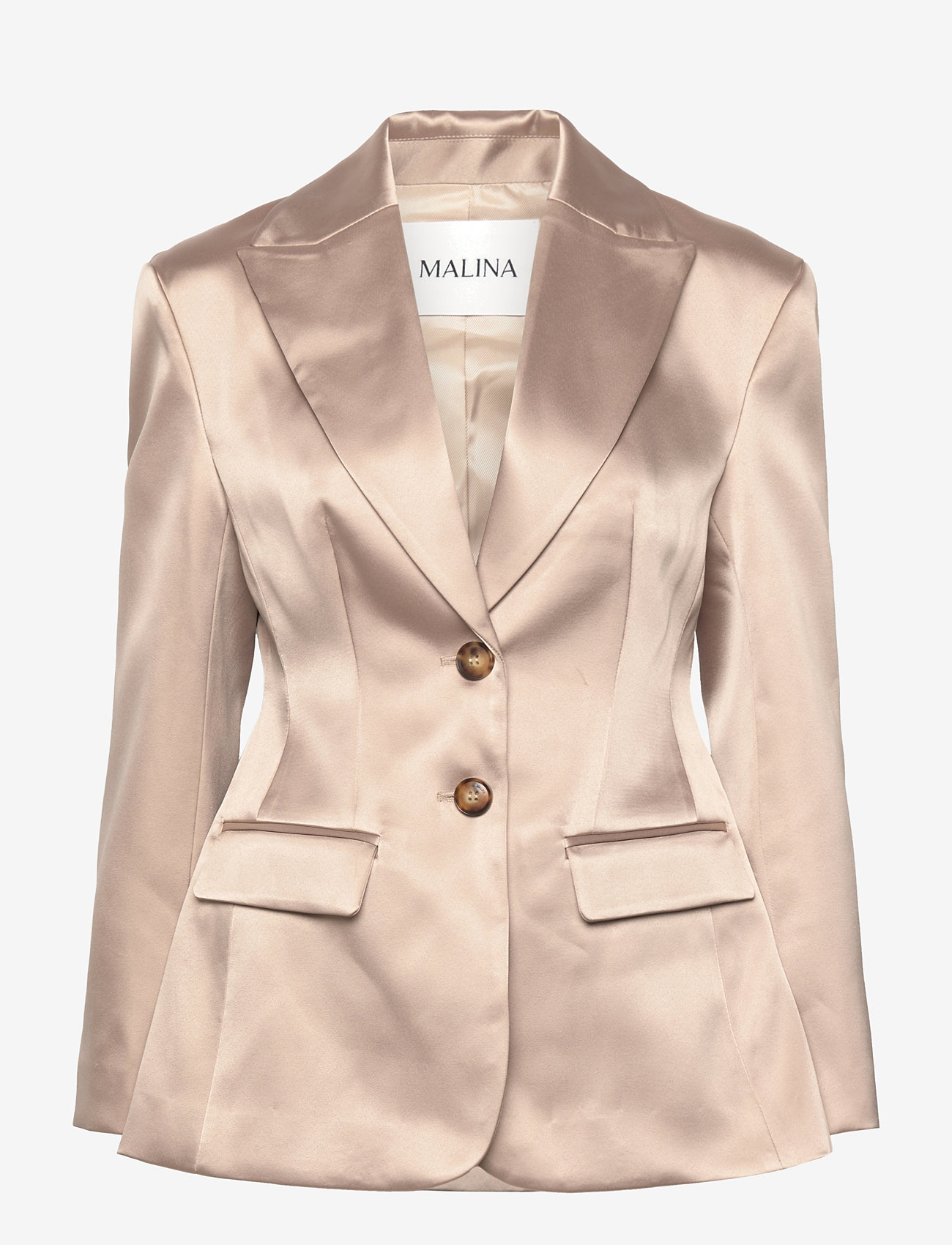 Malina - Ella tailored peplum blazer - vienaeiliai švarkai - champagne - 1