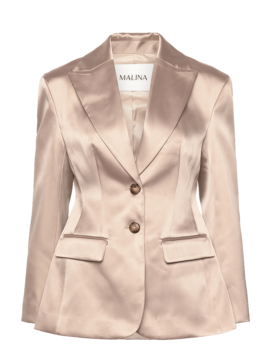 Malina - Ella Tailored Peplum blazer - einreihige blazer - champagne - 1