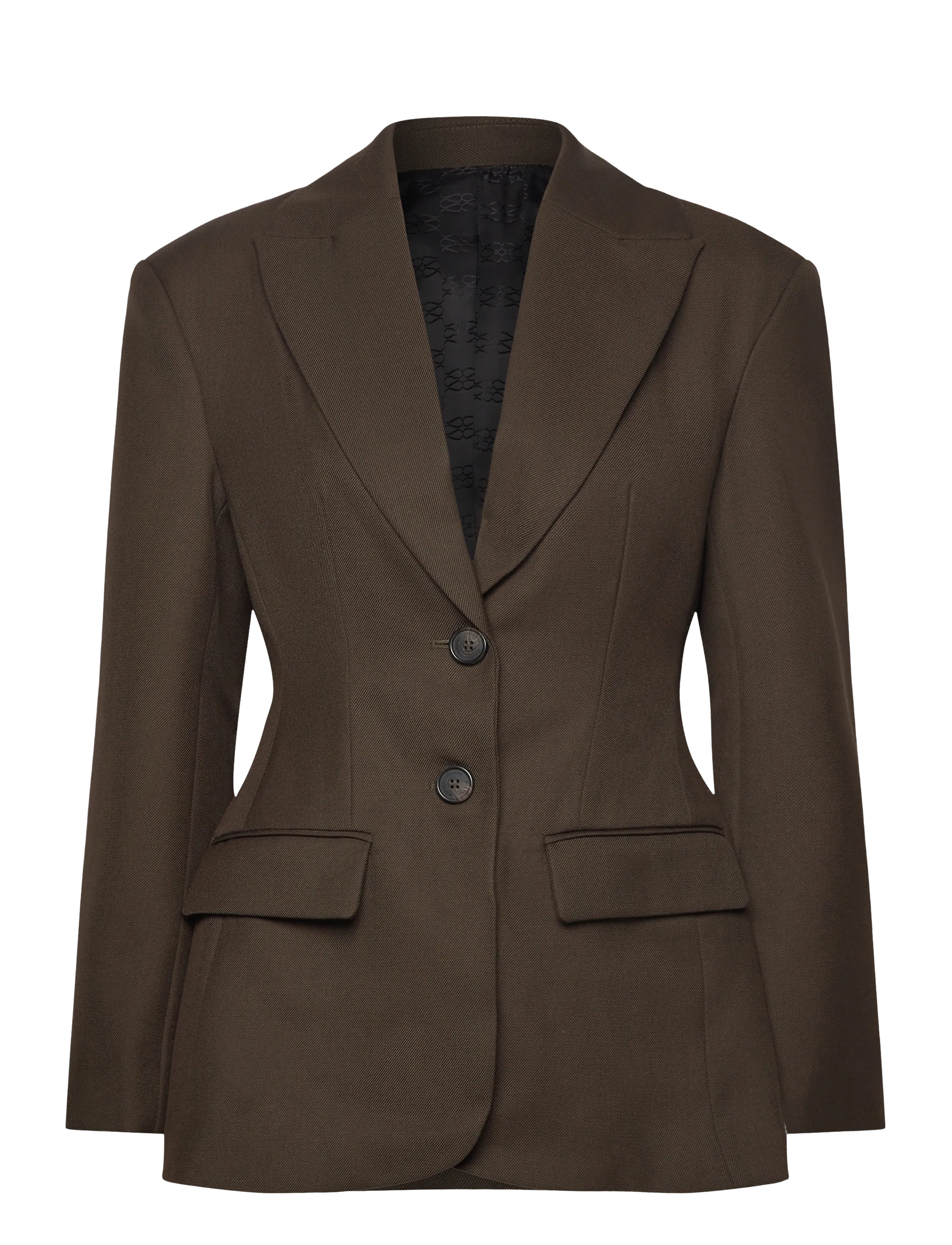 MALINA Ella Tailored Peplum Blazer Khaki - XL - Damen