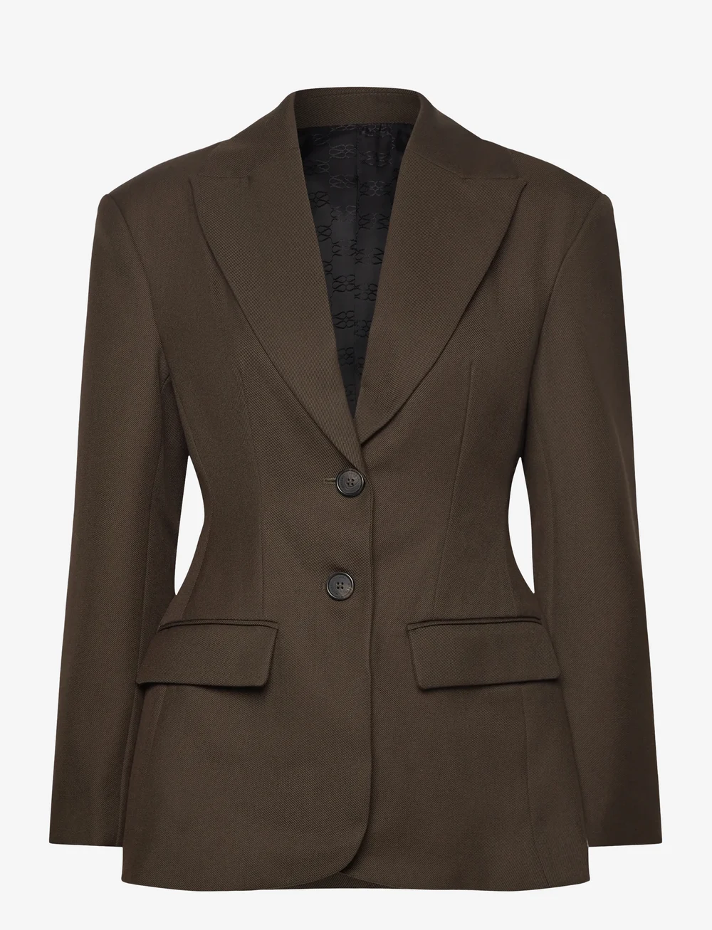 Malina - Ella tailored peplum blazer - enkelknäppta kavajer - olive - 1