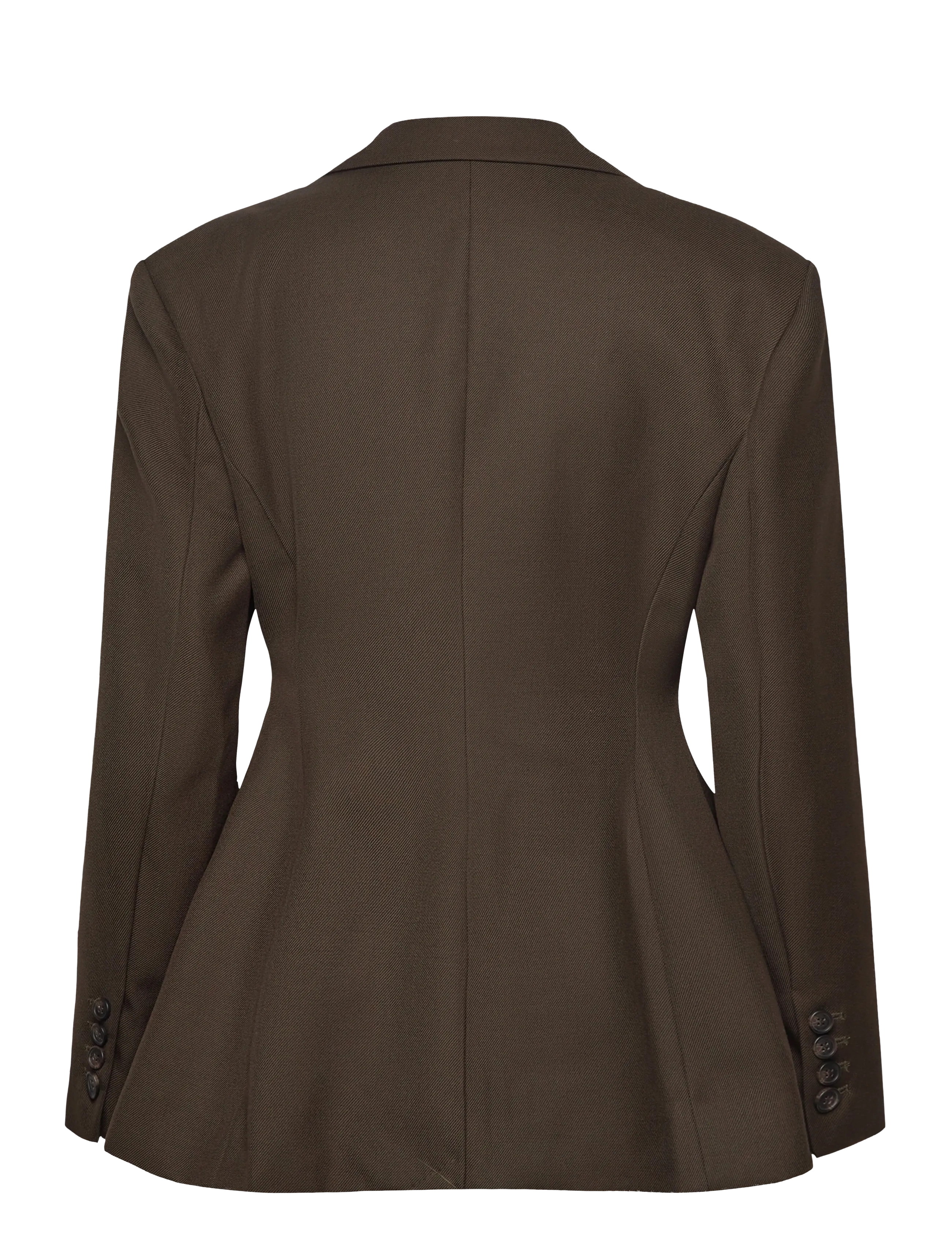 Malina - Ella Tailored Peplum blazer - single breasted blazers - olive - 2