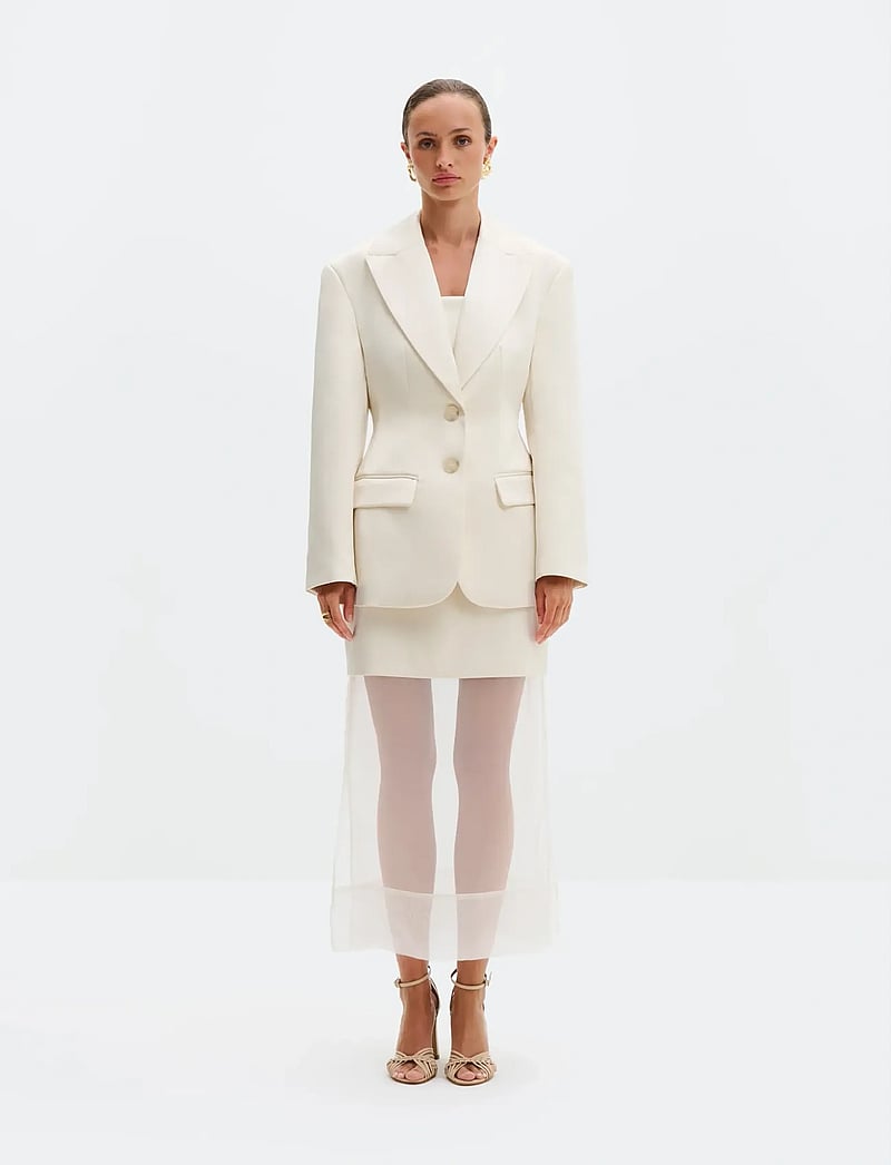 Malina - Ella tailored peplum blazer - einreihige blazer - vanilla - 4