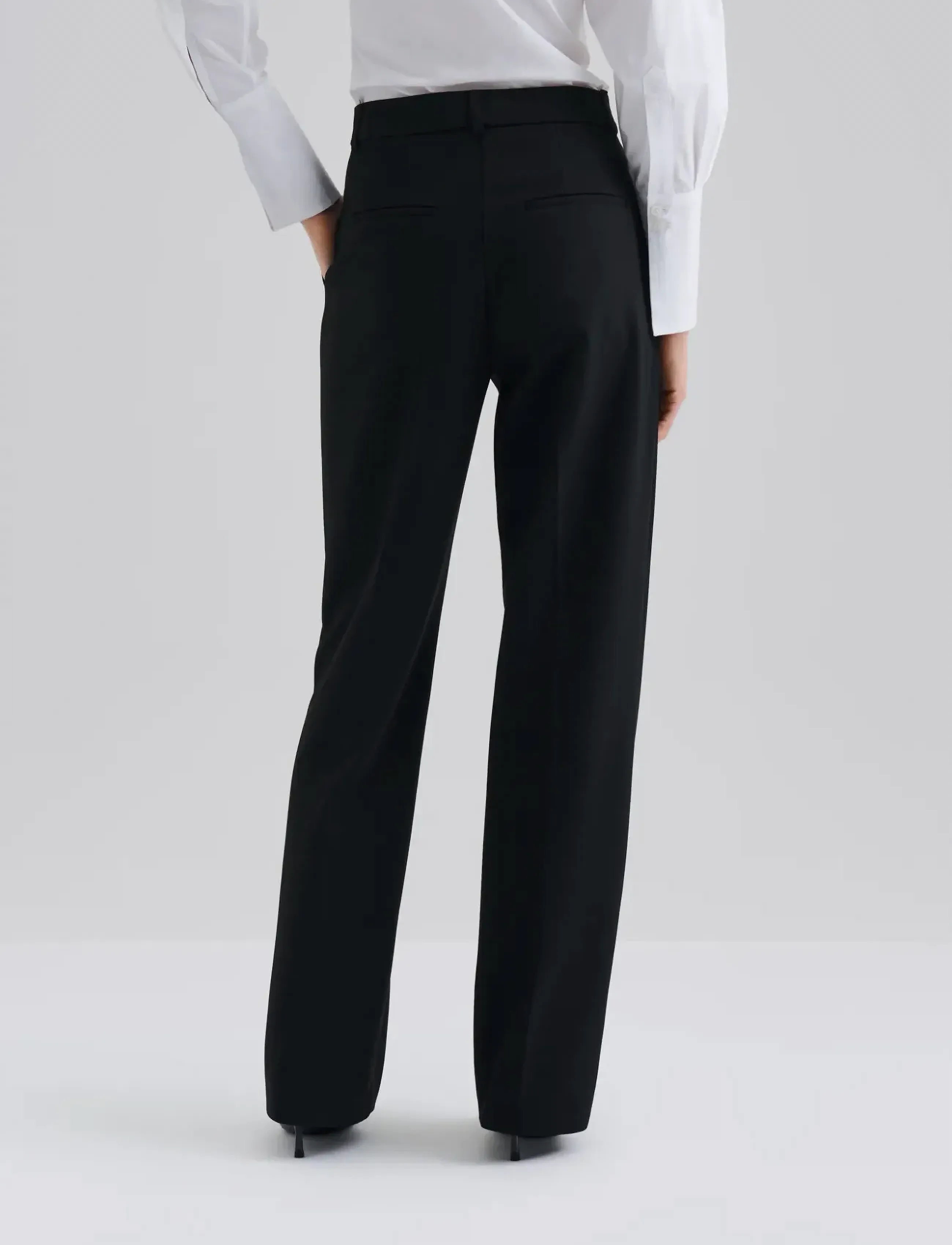 Malina - Betty High Rise Straight Pants - pantalons droits - black - 2