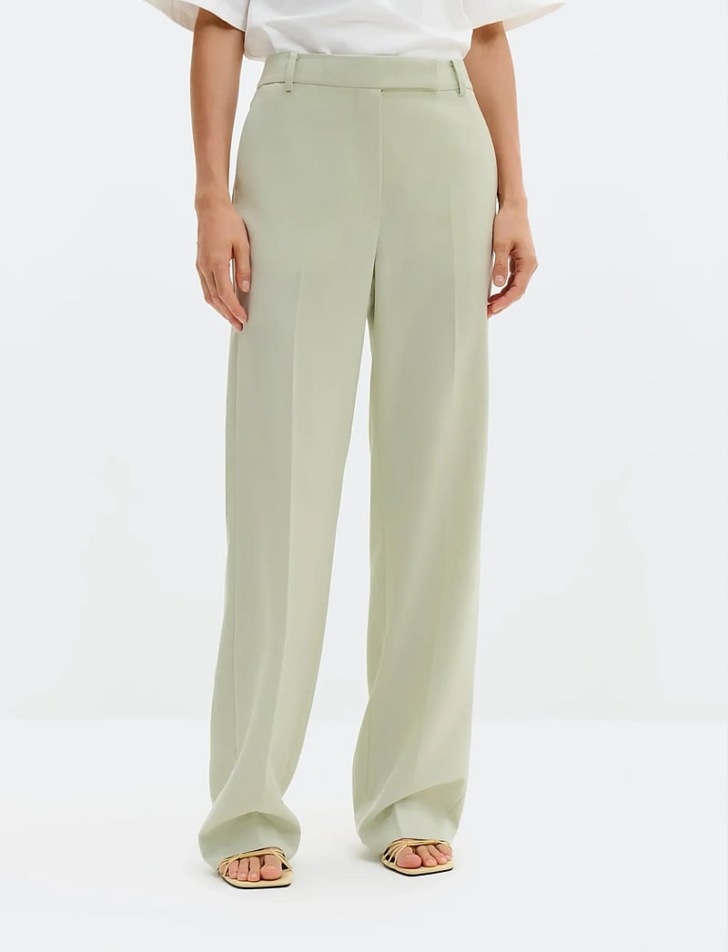 Malina - Betty High Rise Straight Pants - bikses ar taisnām starām - sage - 0