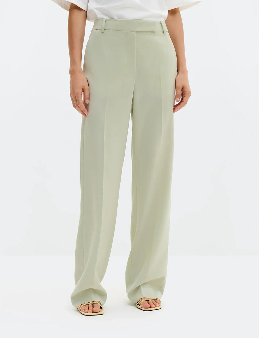 Malina - Betty High Rise Straight Pants - straight leg hosen - sage - 0