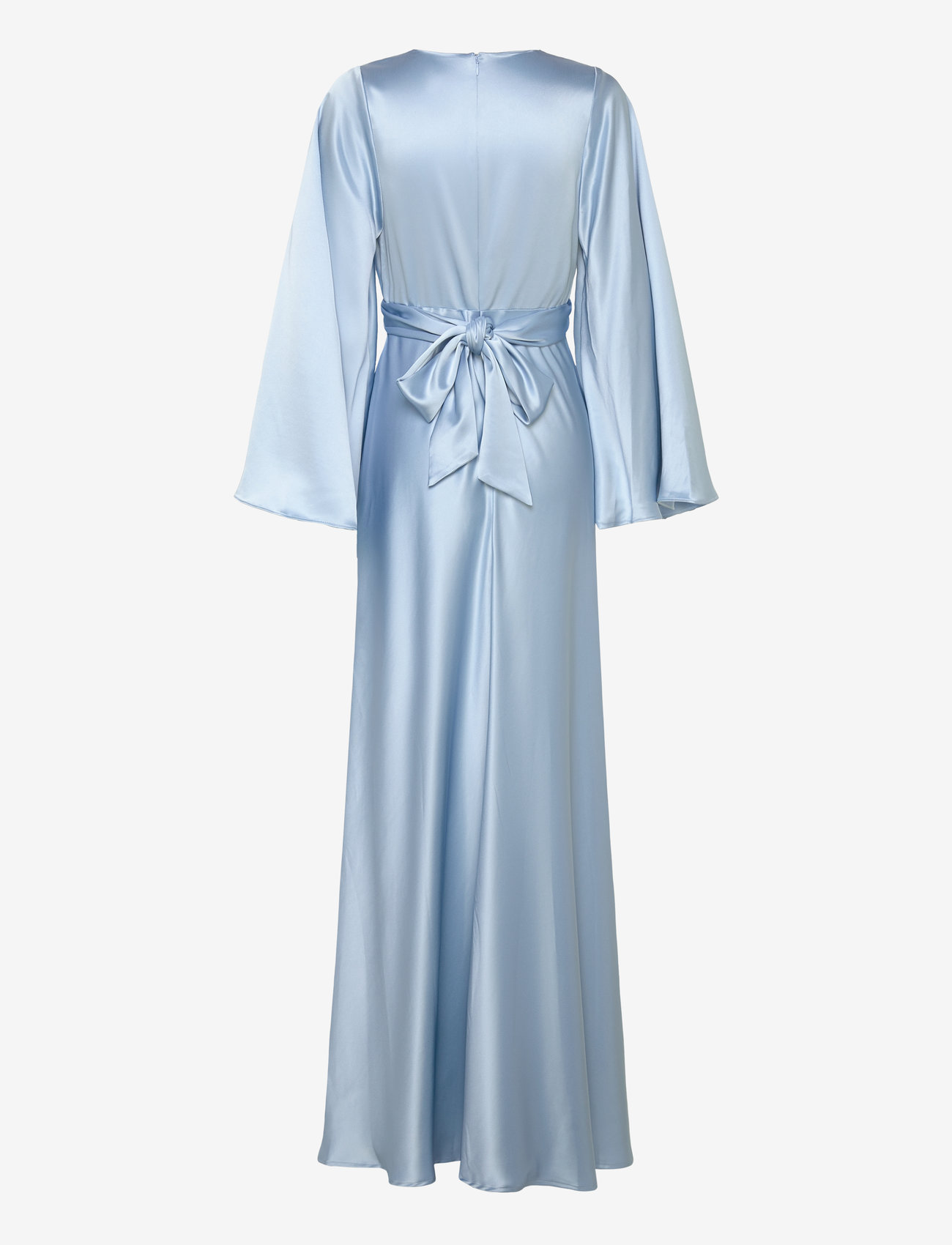Malina - Juliet wrap detailed maxi dress - dusty blue - 2