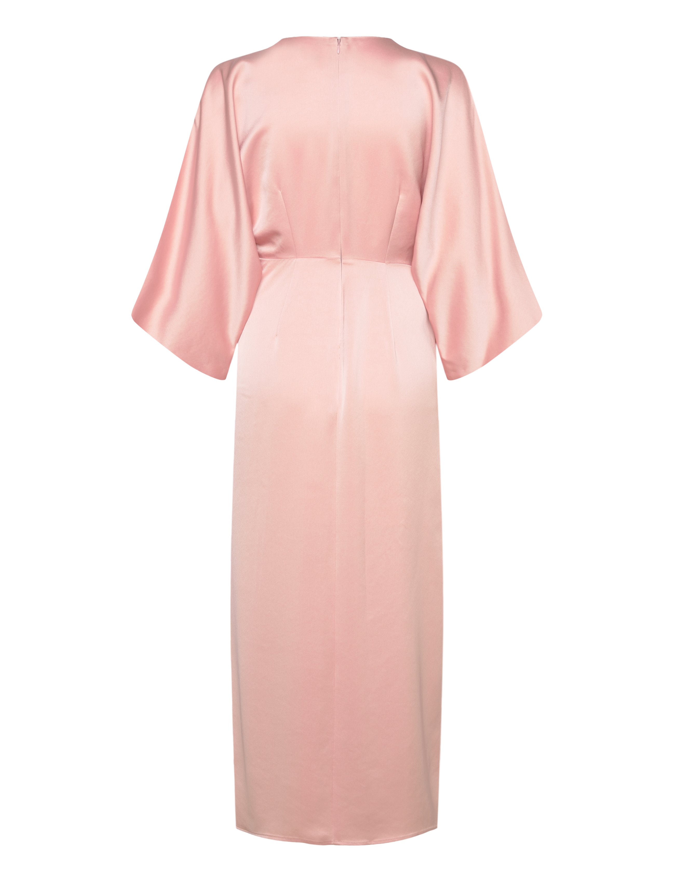 Malina - Erica wrap detailed midi dress - pink - 2