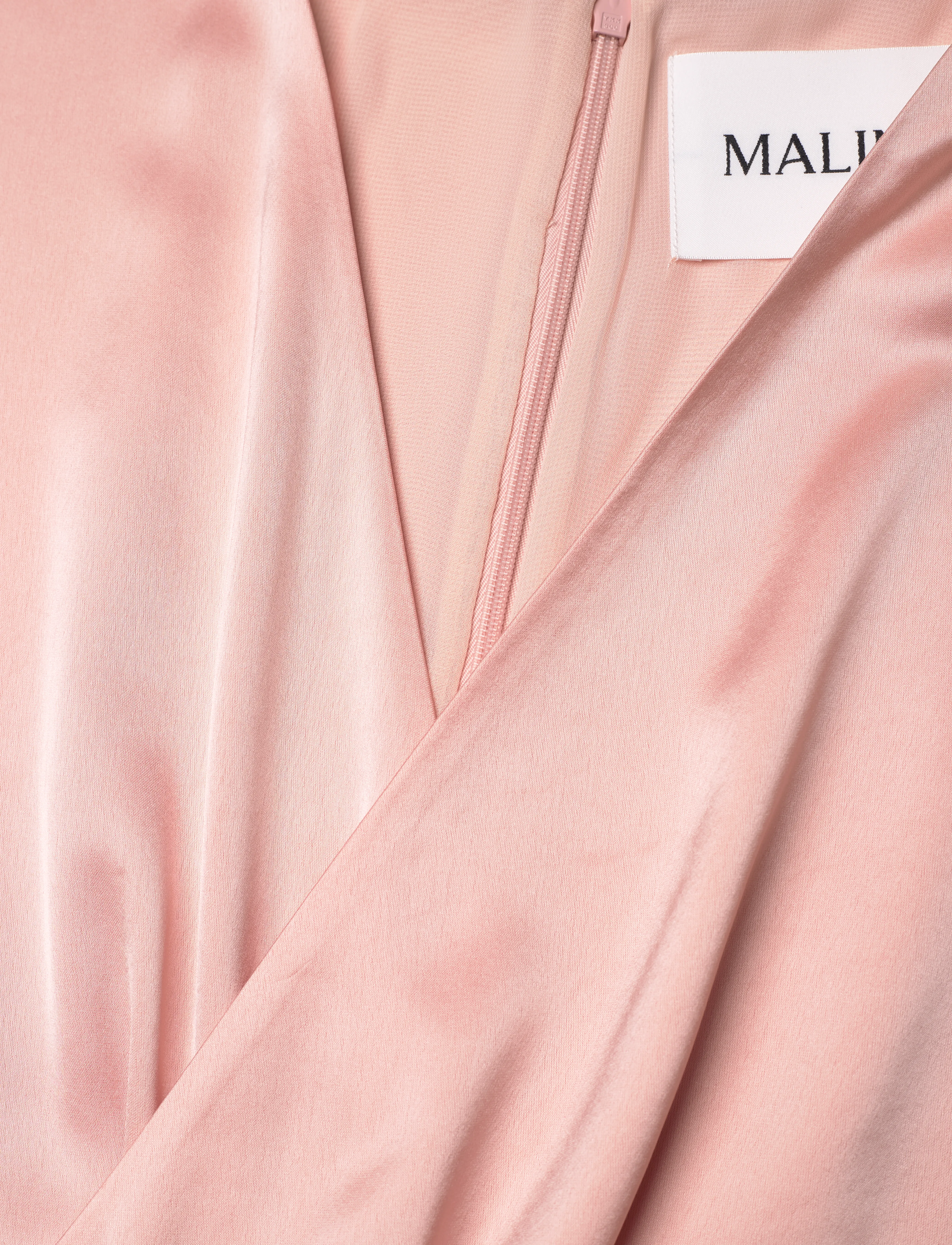 Malina - Erica wrap detailed midi dress - pink - 5