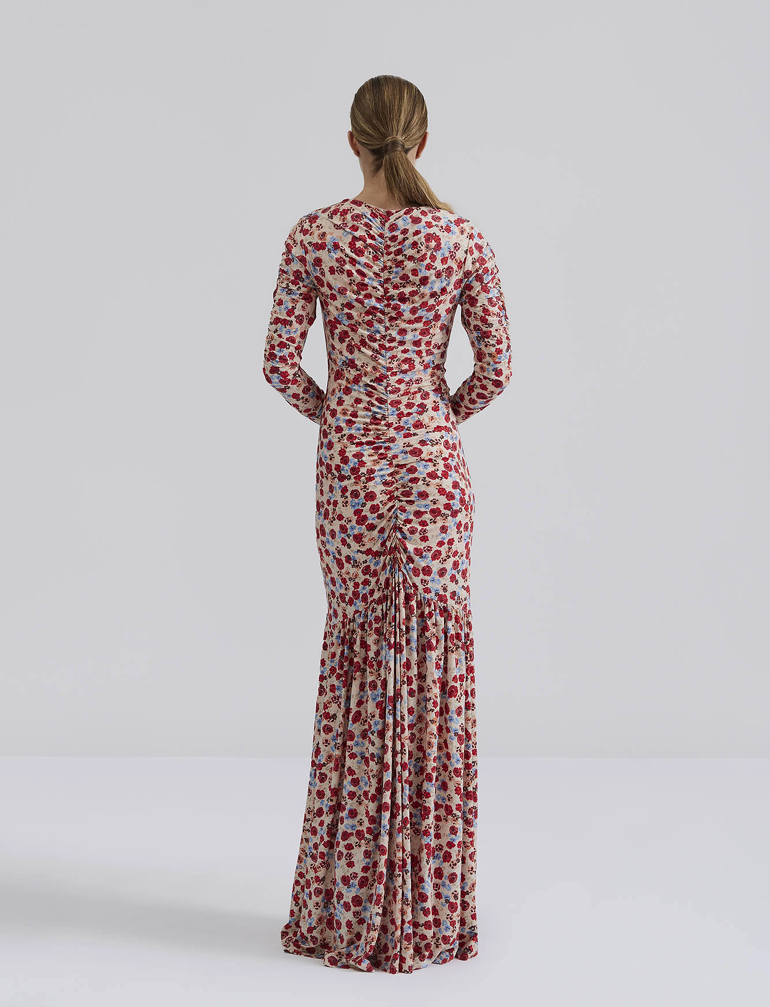 Malina - Danielle draped jersey maxi dress - multi coloured - 4