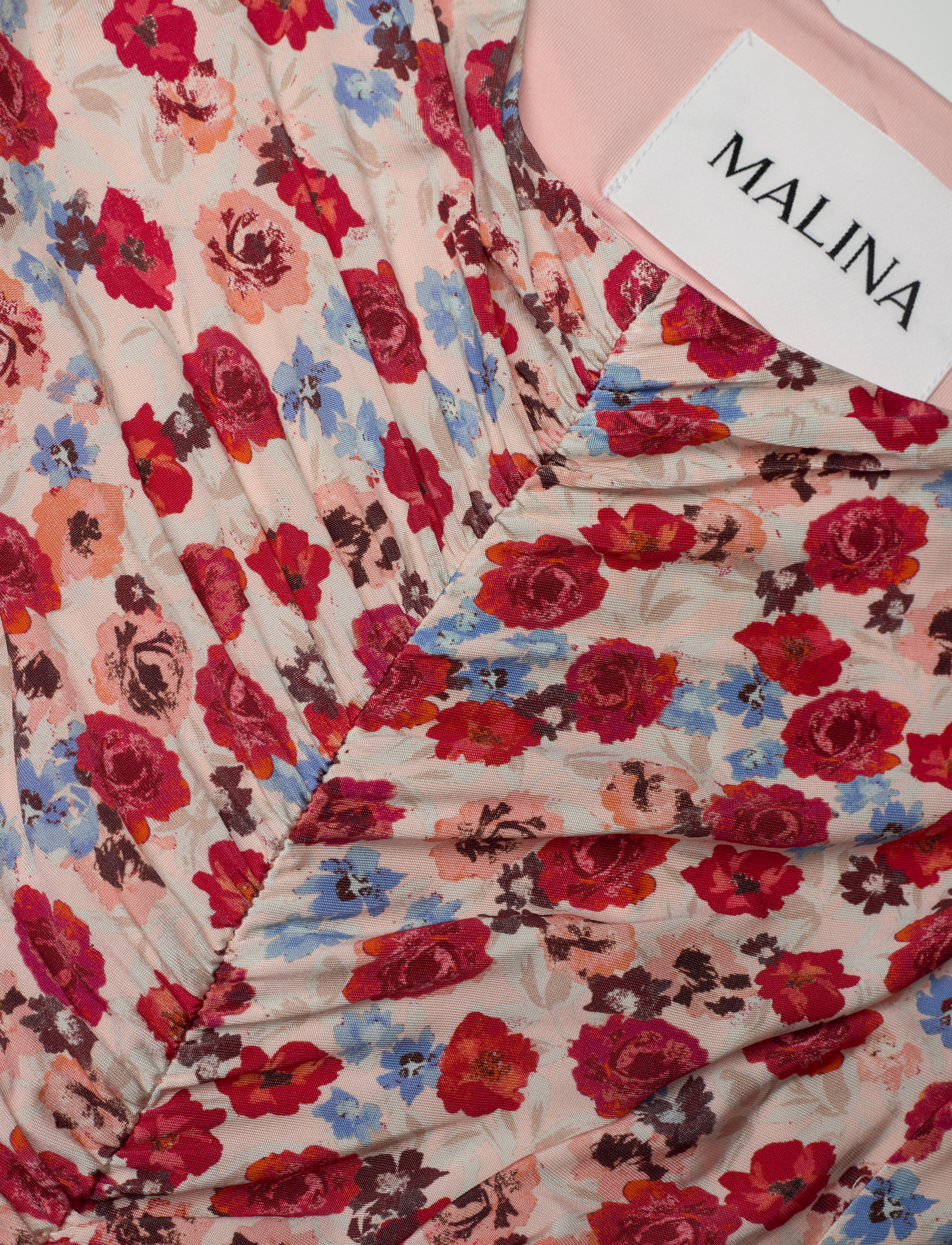 Malina - Danielle draped jersey maxi dress - multi coloured - 3