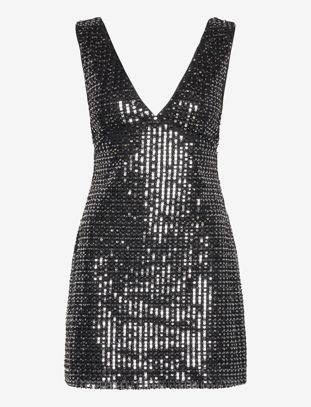 Malina - Ellen Sequin Deep V mini dress - pailletkjoler - midnight sequin - 1