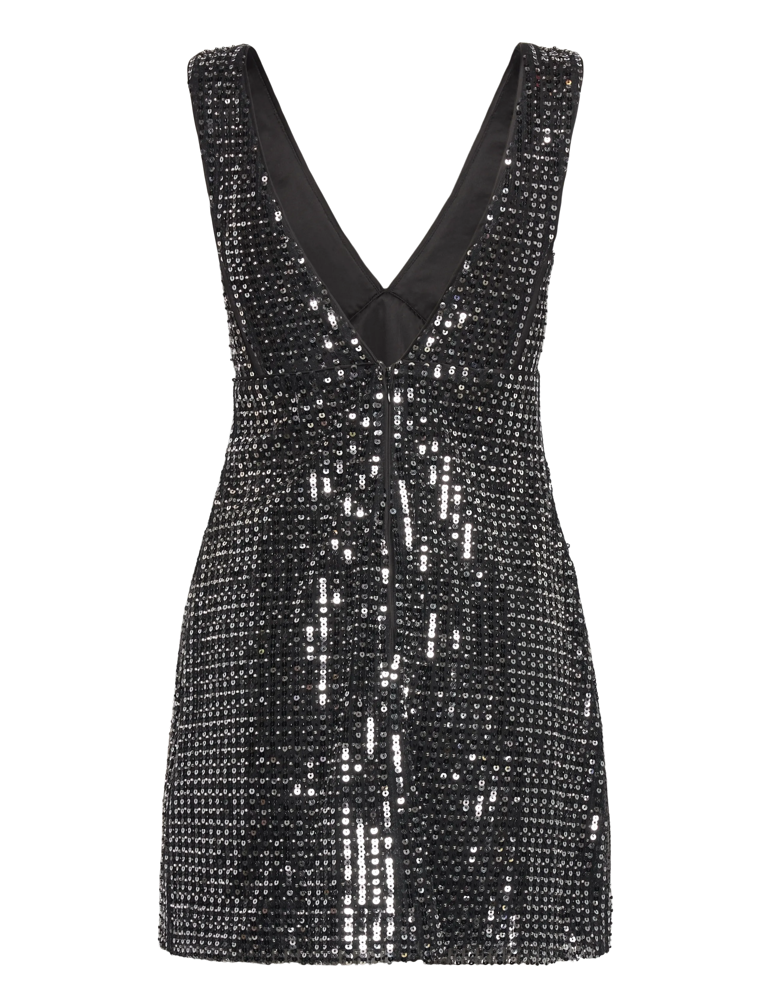 Malina - Ellen Sequin Deep V mini dress - pailletkjoler - midnight sequin - 2
