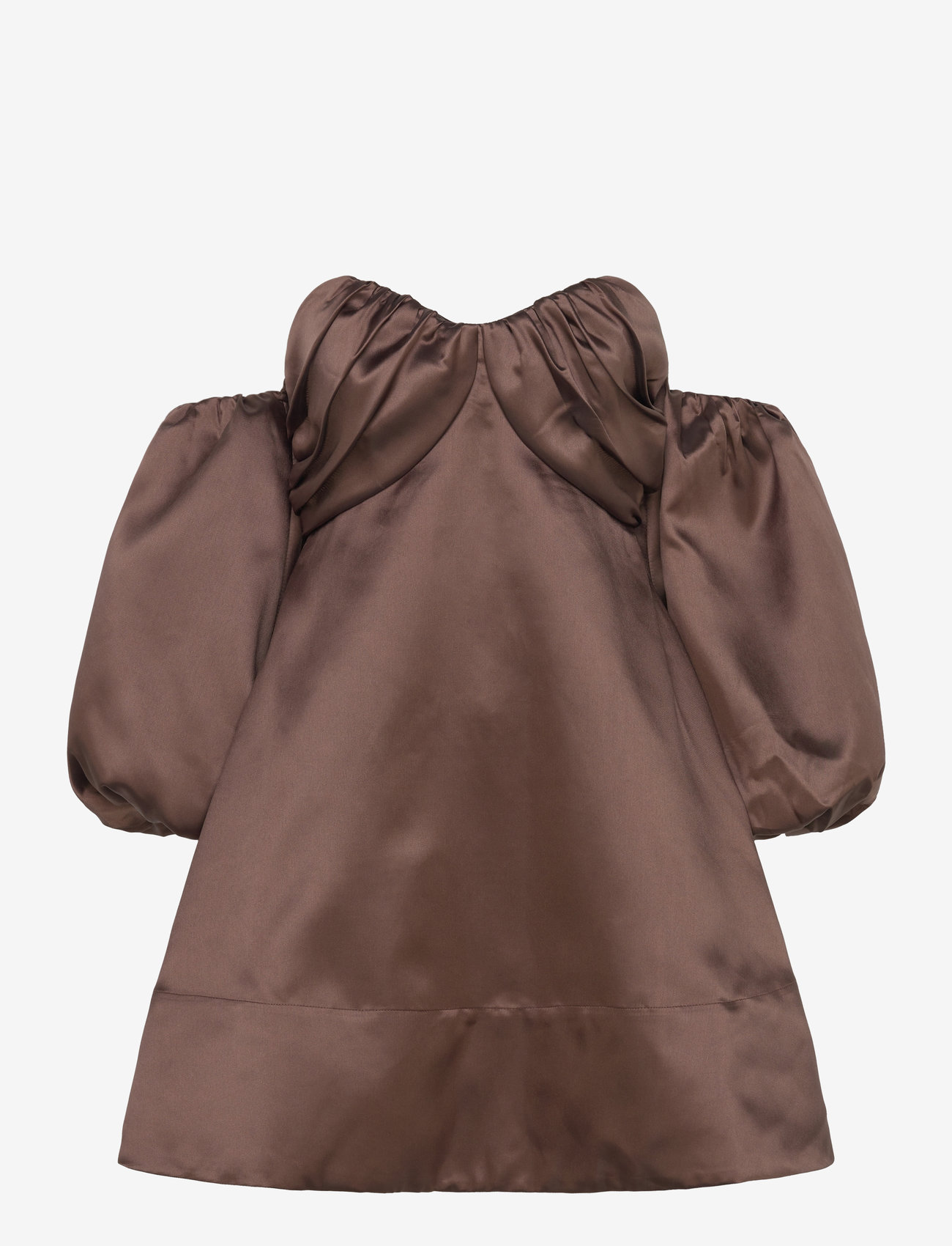 Malina - Val off-shoulder mini dress - brown - 1