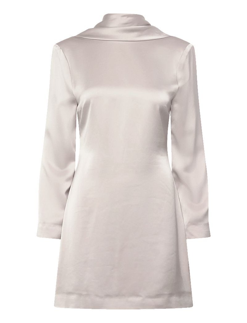Malina - Joline draped back mini dress - festklänningar - steel grey - 1