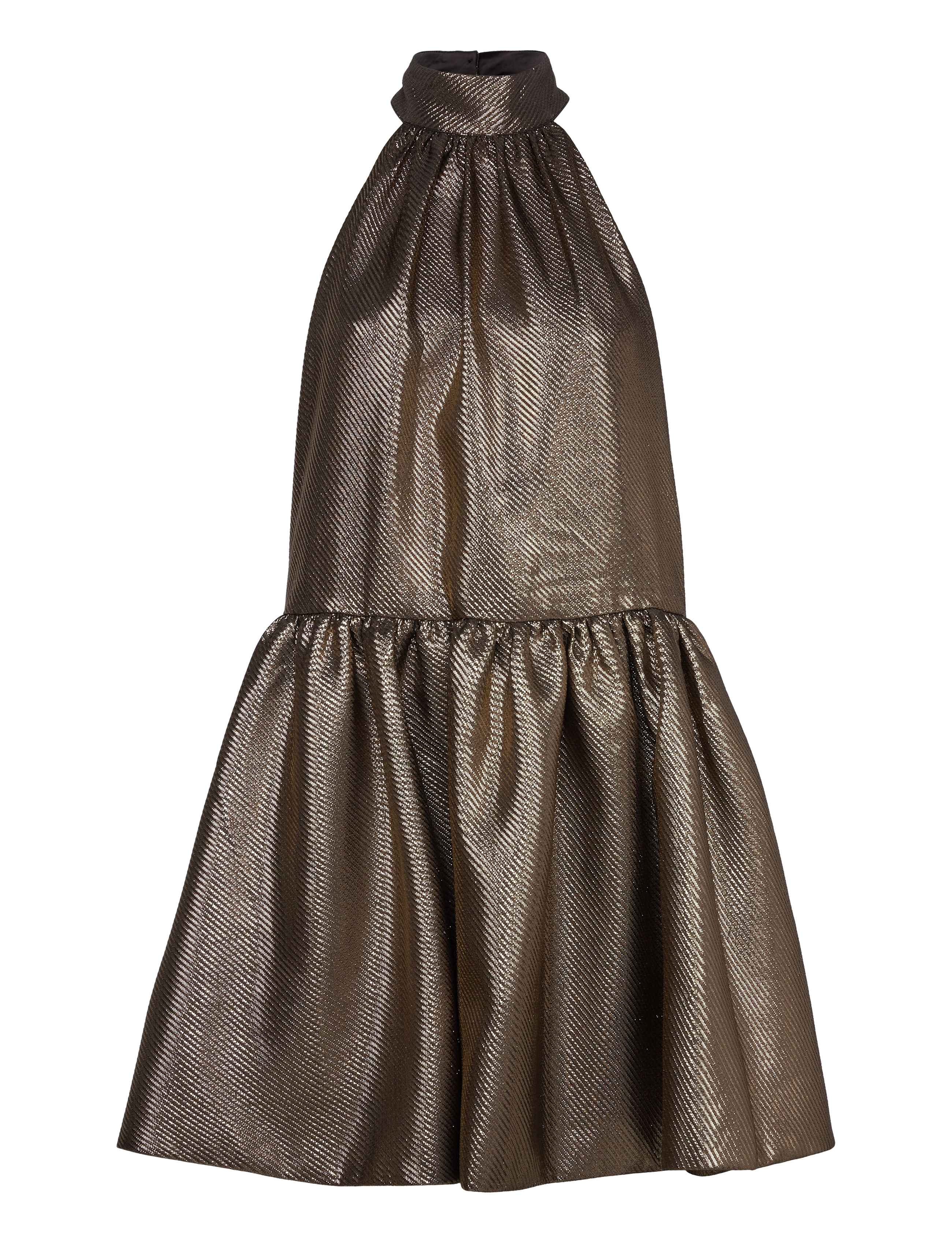 MALINA Flora Halterneck Mini Kleid Gold - XS - Damen