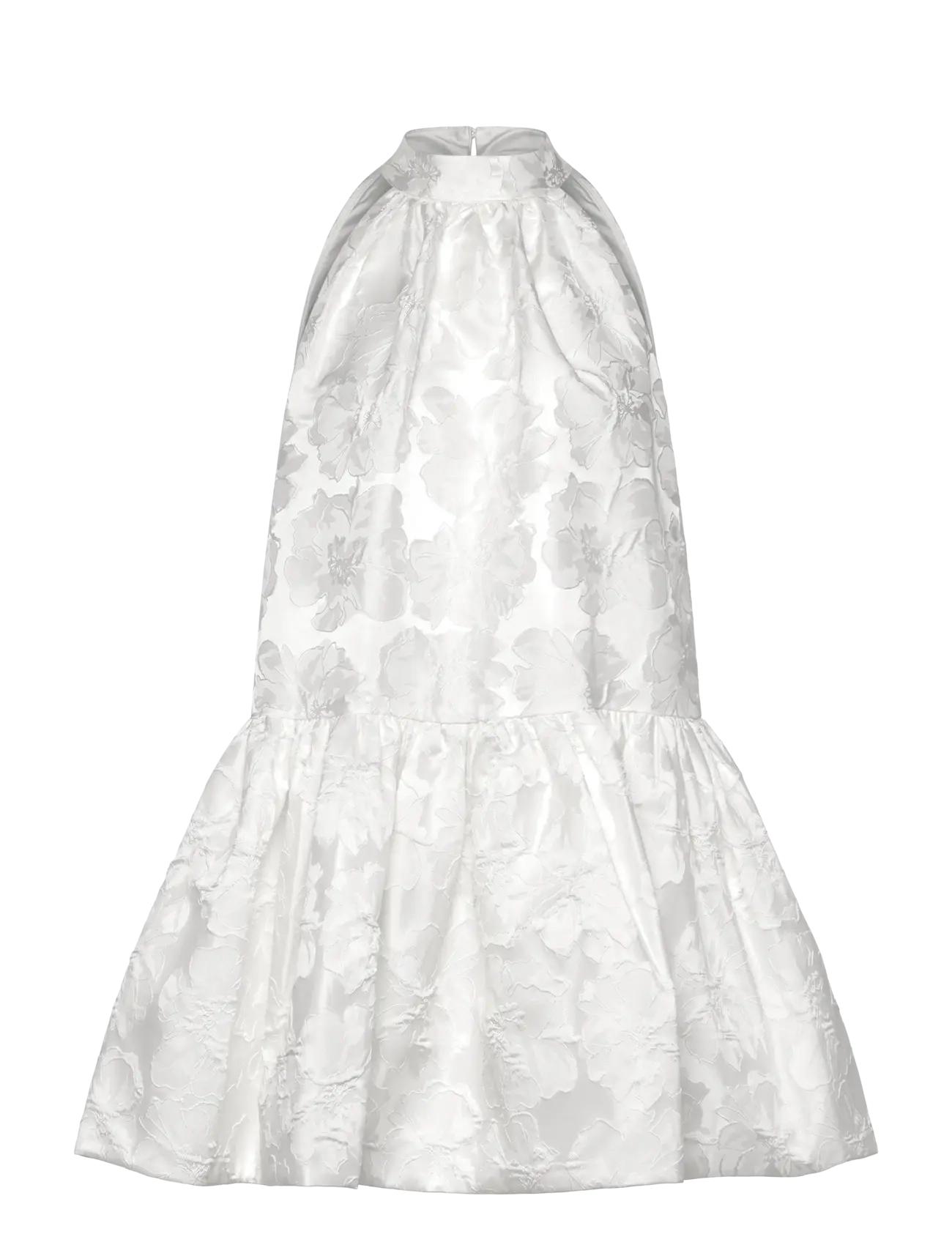 MALINA Flora Halterneck Mini Kleid Weiß - XL - Damen