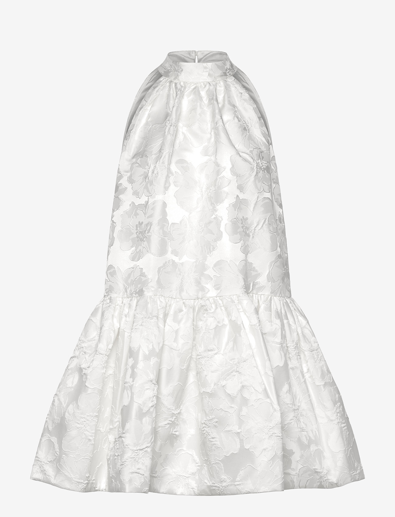 Malina - Flora halterneck mini dress - konfirmation - white - 1