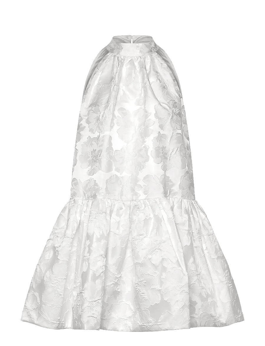Malina - Flora halterneck mini dress - confirmation - white - 1