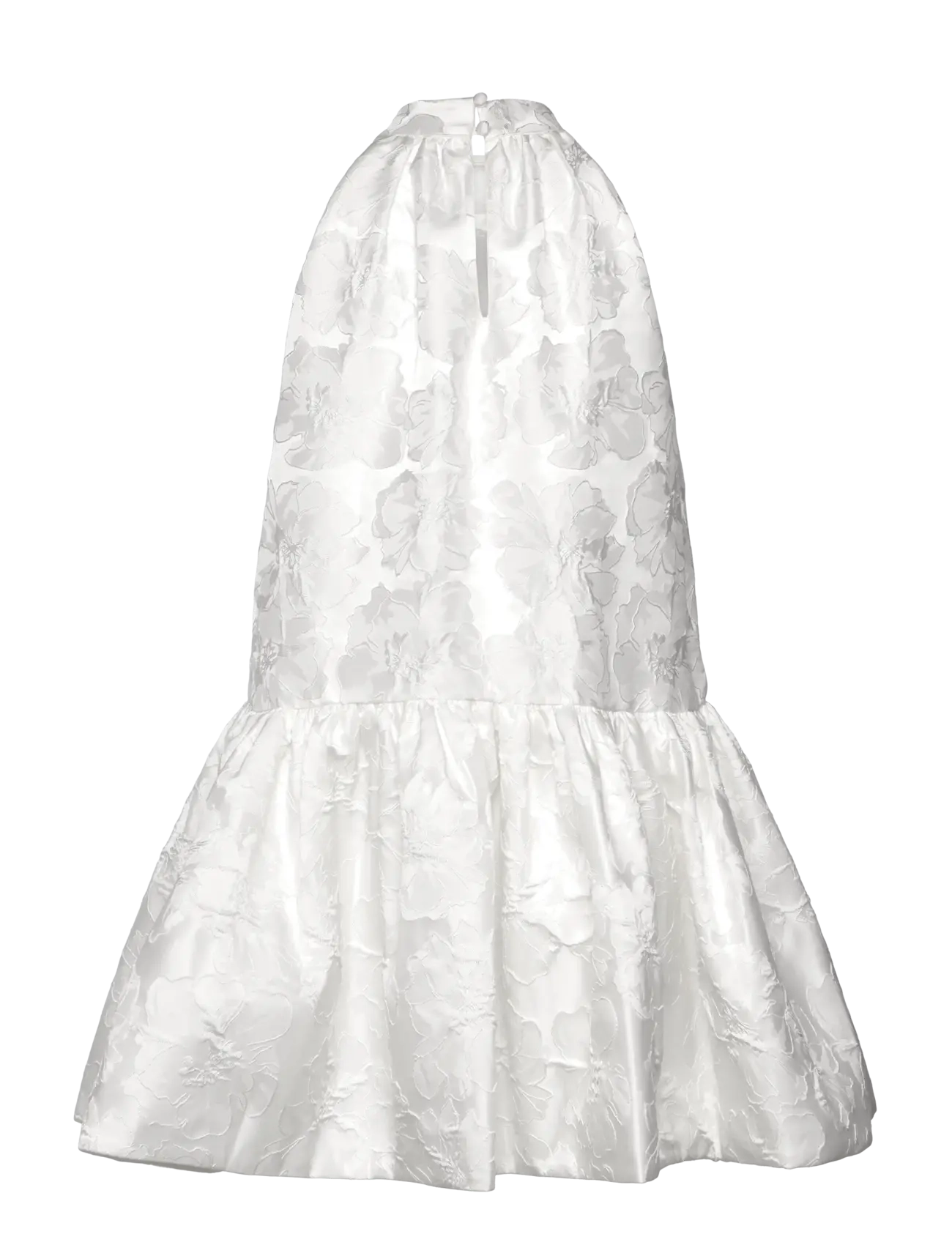 Malina - Flora halterneck mini dress - konfirmation - white - 2