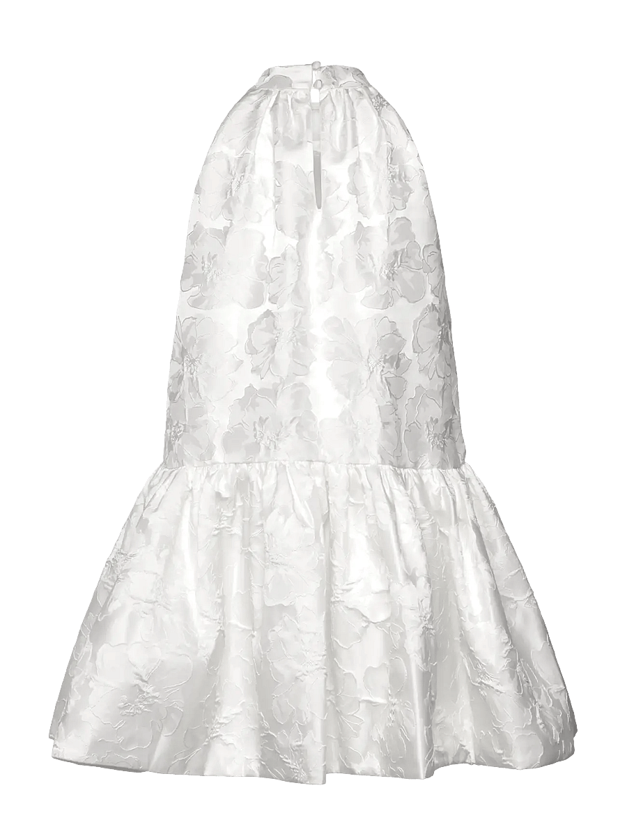 Malina - Flora halterneck mini dress - confirmation - white - 2