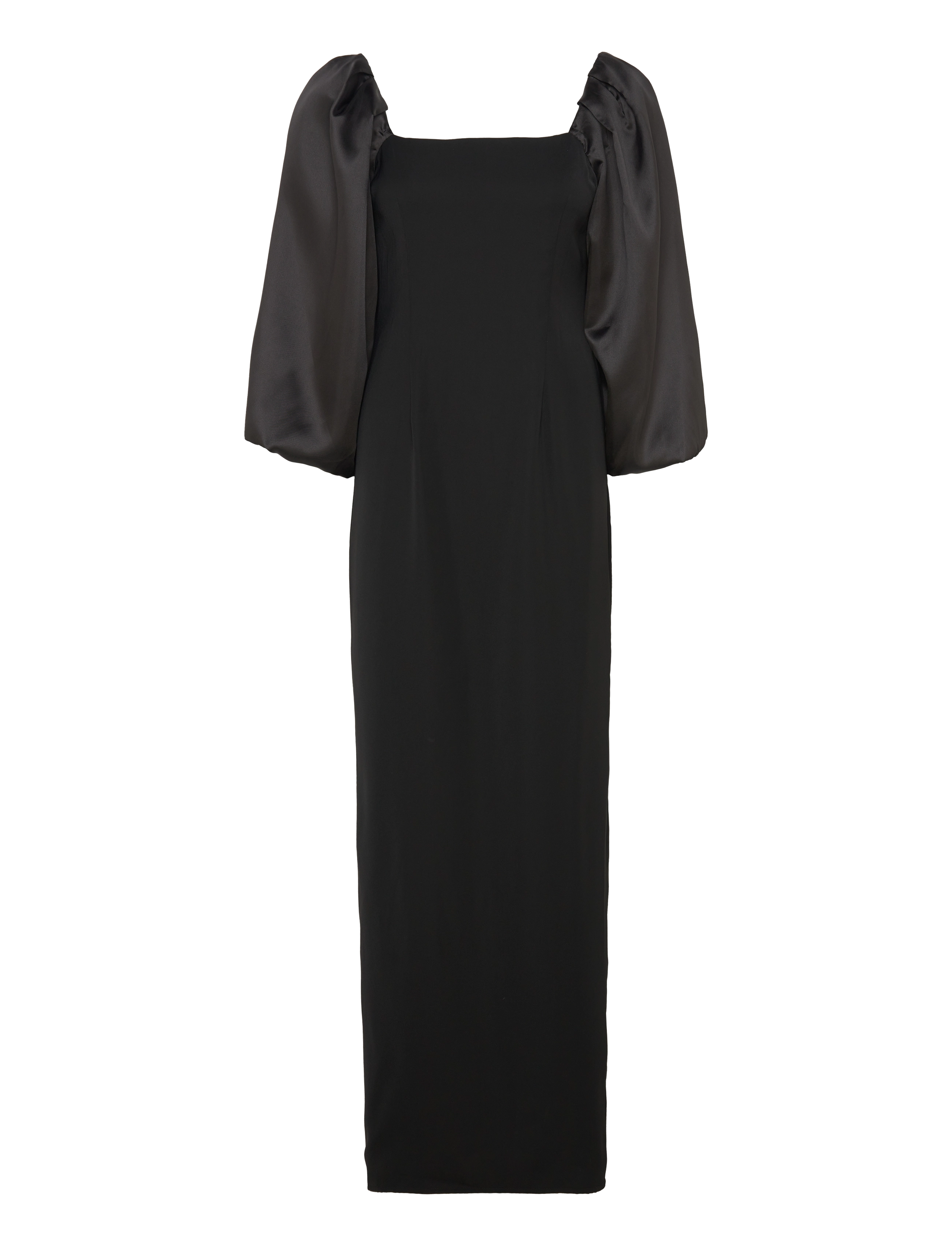 MALINA Helena Pouf Sleeve Maxi Kleid Schwarz - XSx155 - Damen
