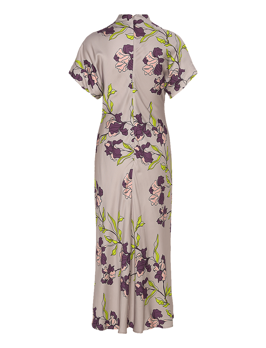 Malina - Alivia Short Sleeve satin midi dress - cocktailkleider - multi coloured - 2