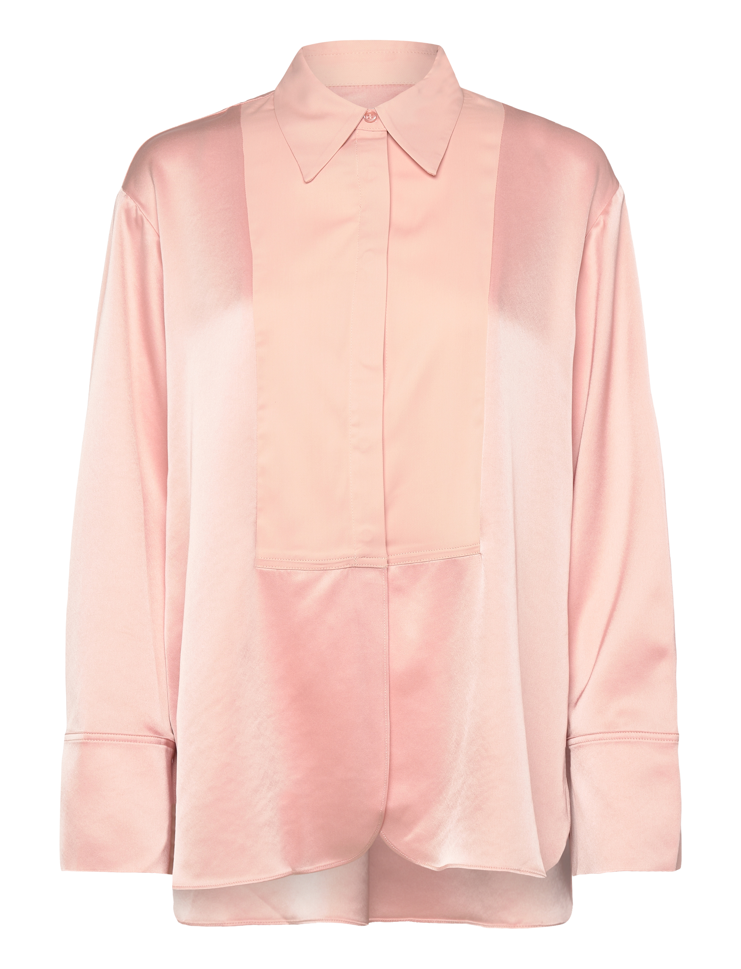 Malina - Corinna oversized satin shirt - dusty pink - 1