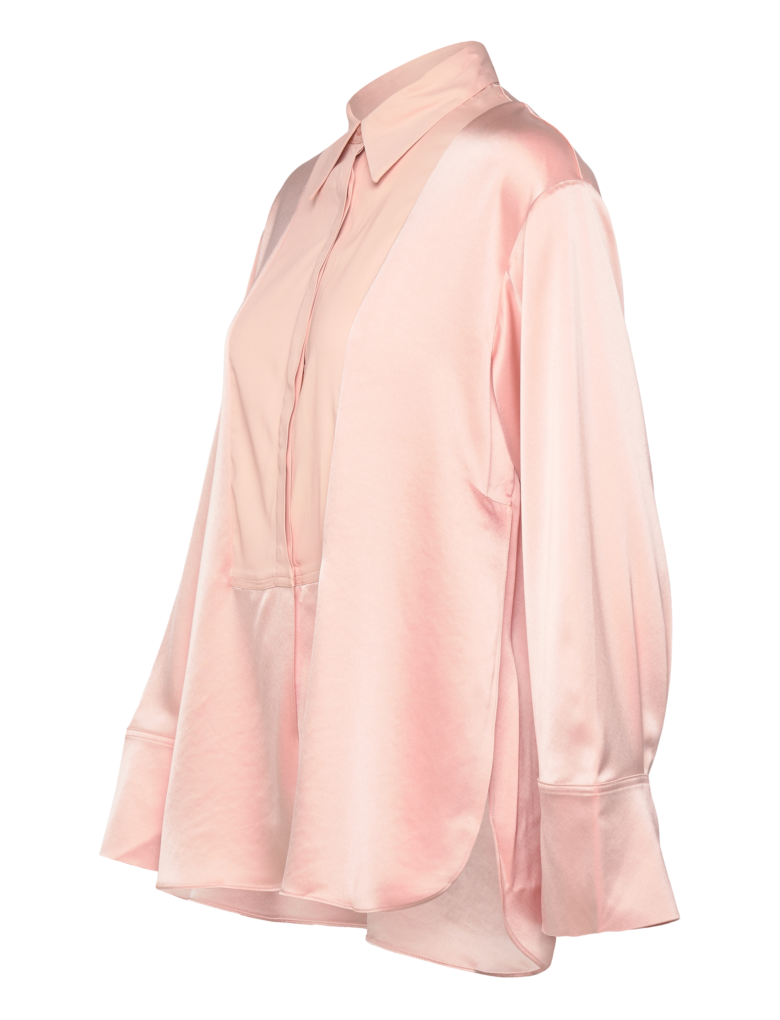 Malina - Corinna oversized satin shirt - dusty pink - 3