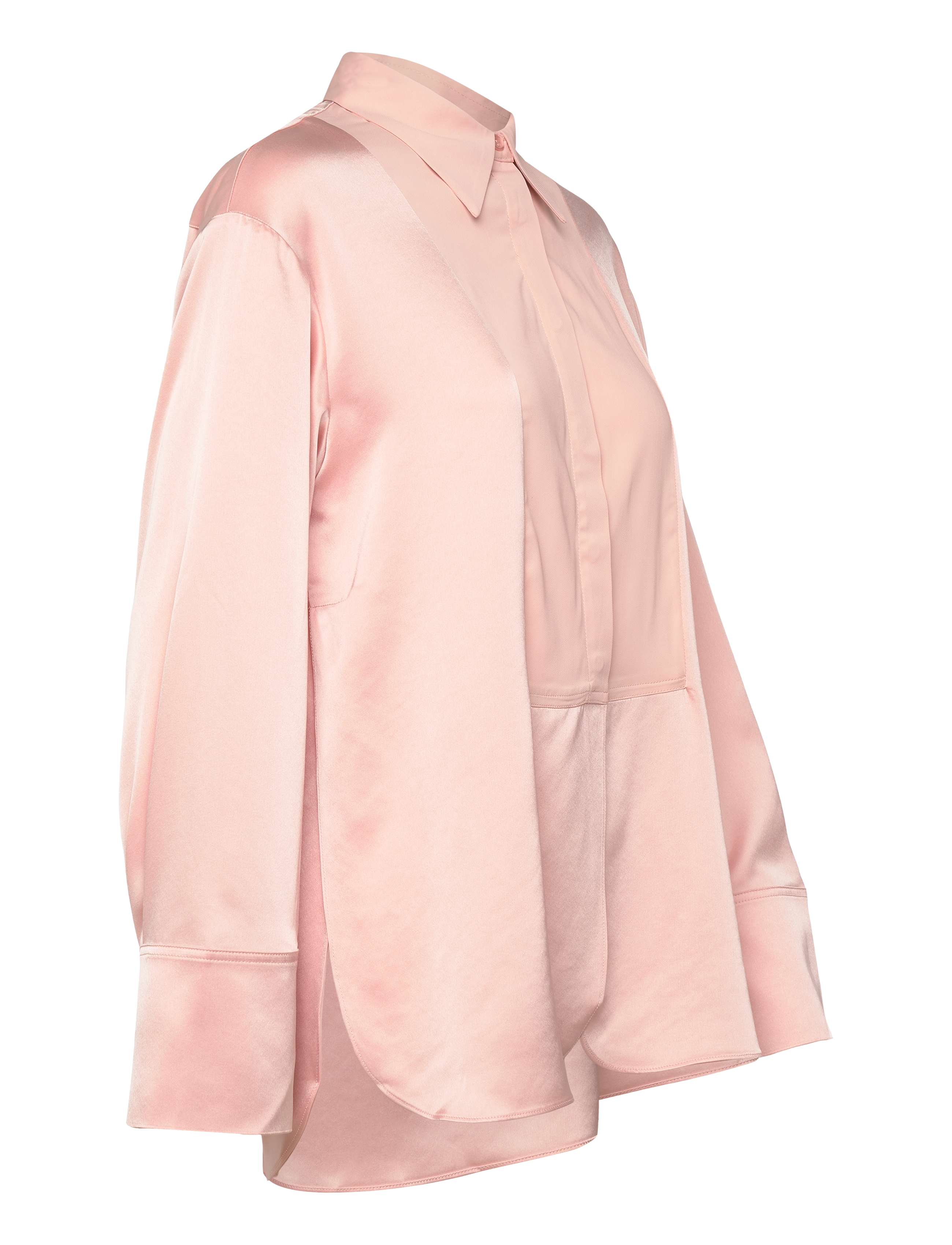 Malina - Corinna oversized satin shirt - dusty pink - 4