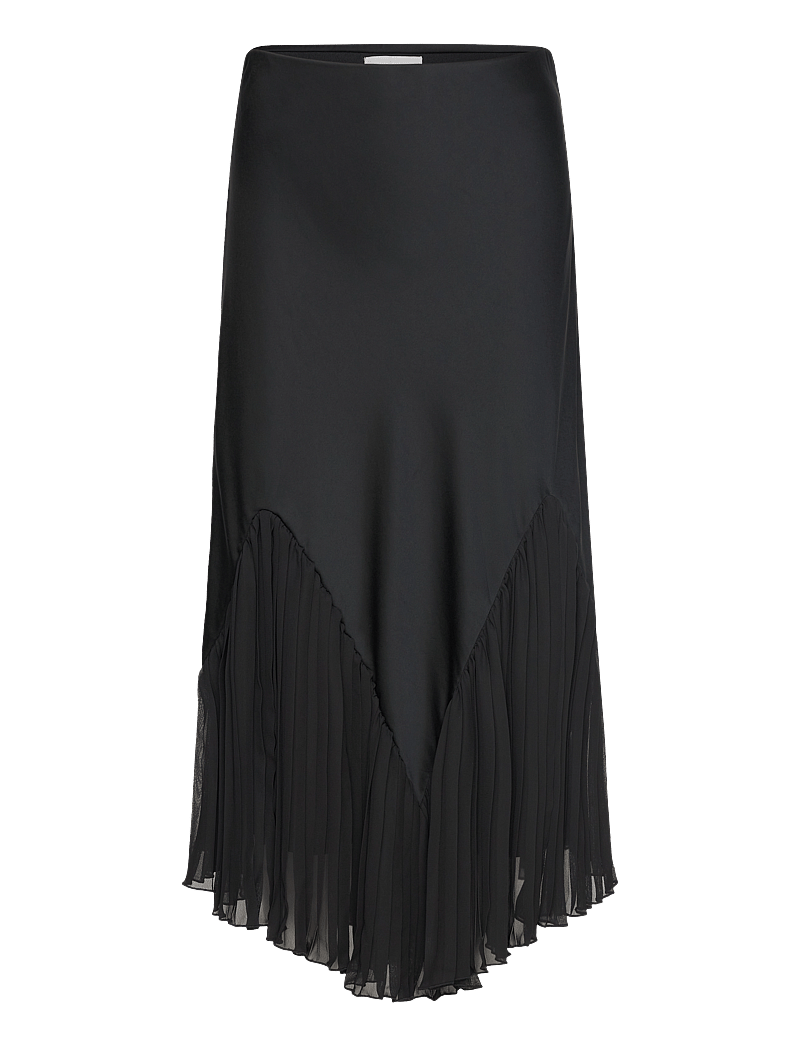 Malina - Penelope frill detailed midi skirt - midi-röcke - black - 1