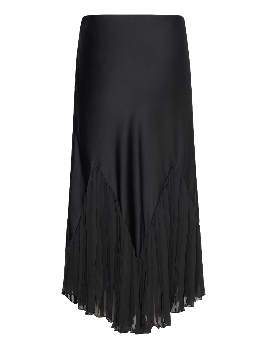 Malina - Penelope frill detailed midi skirt - midi-röcke - black - 2