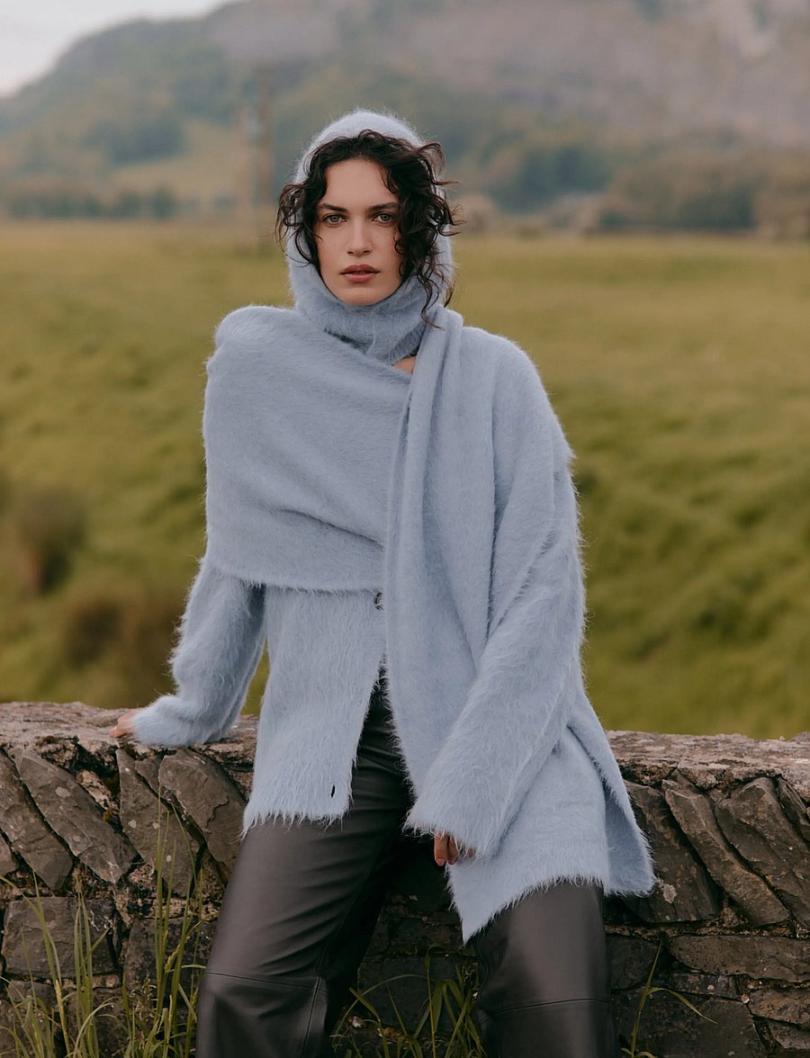 Malina - Brielle Alpaca Blend Balaclava - sturmhauben - pearl - 0