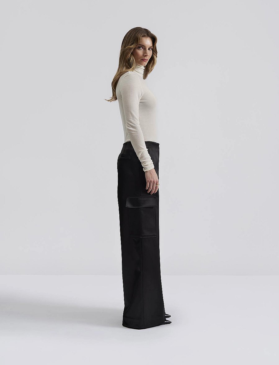 Malina - Madilyn mid high rise cargo pants - black - 0