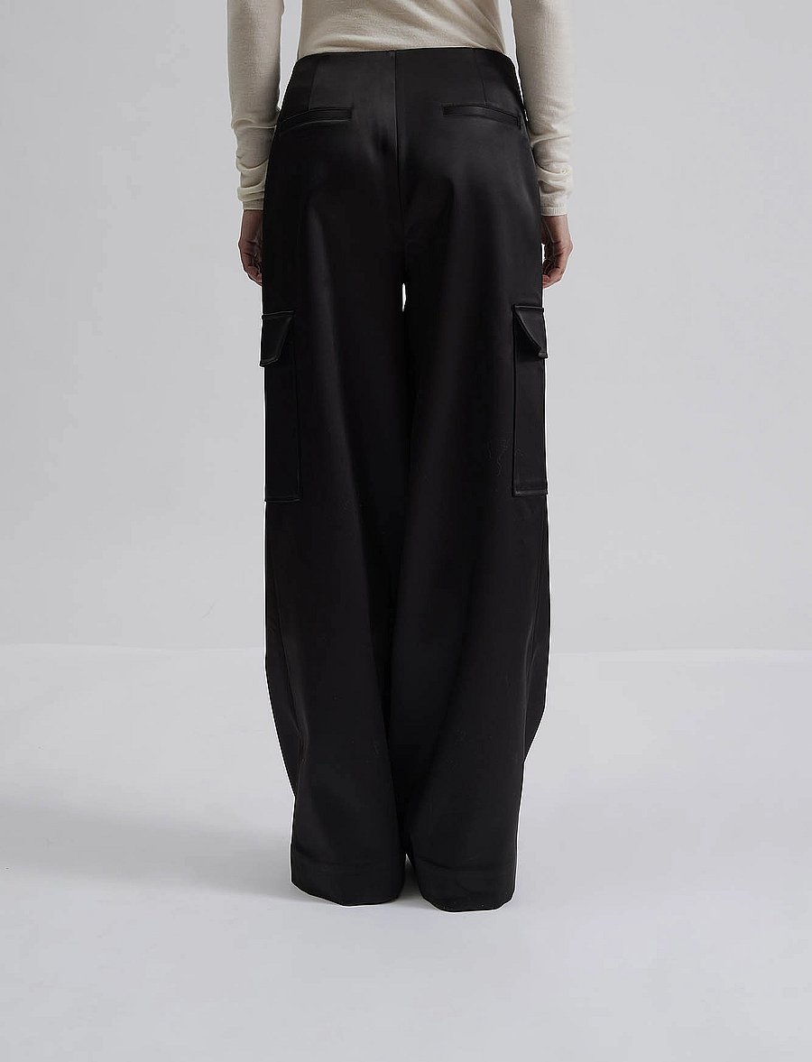 Malina - Madilyn mid high rise cargo pants - black - 3