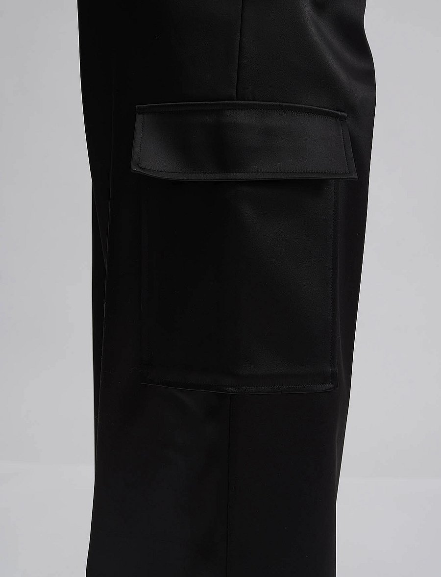 Malina - Madilyn mid high rise cargo pants - black - 4