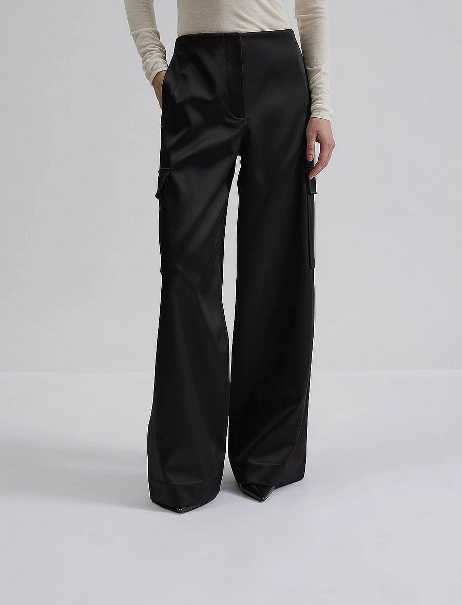 Malina - Madilyn mid high rise cargo pants - black - 5
