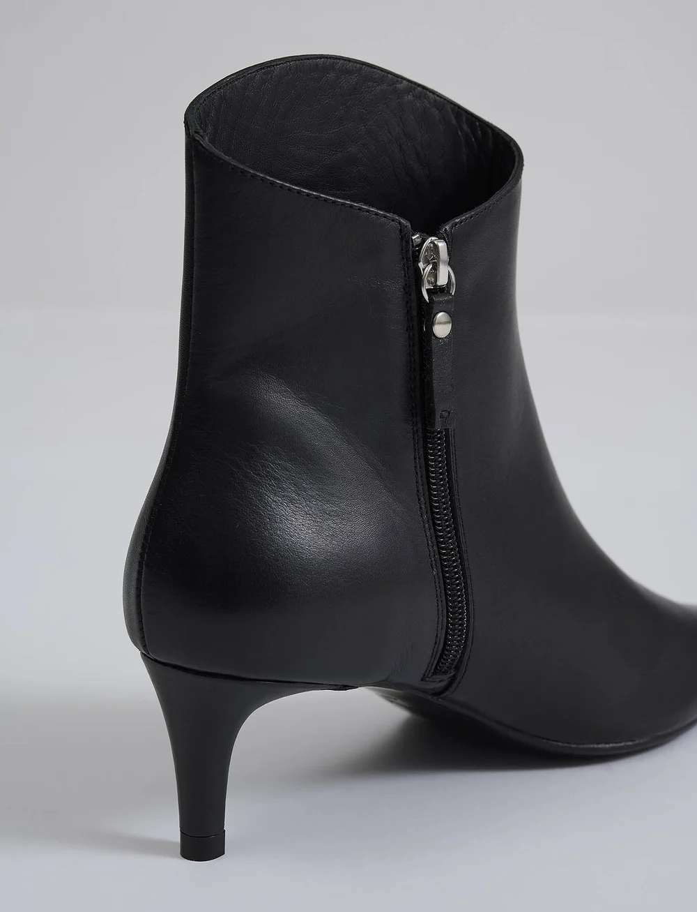 Black kitten heel shoe boots sales