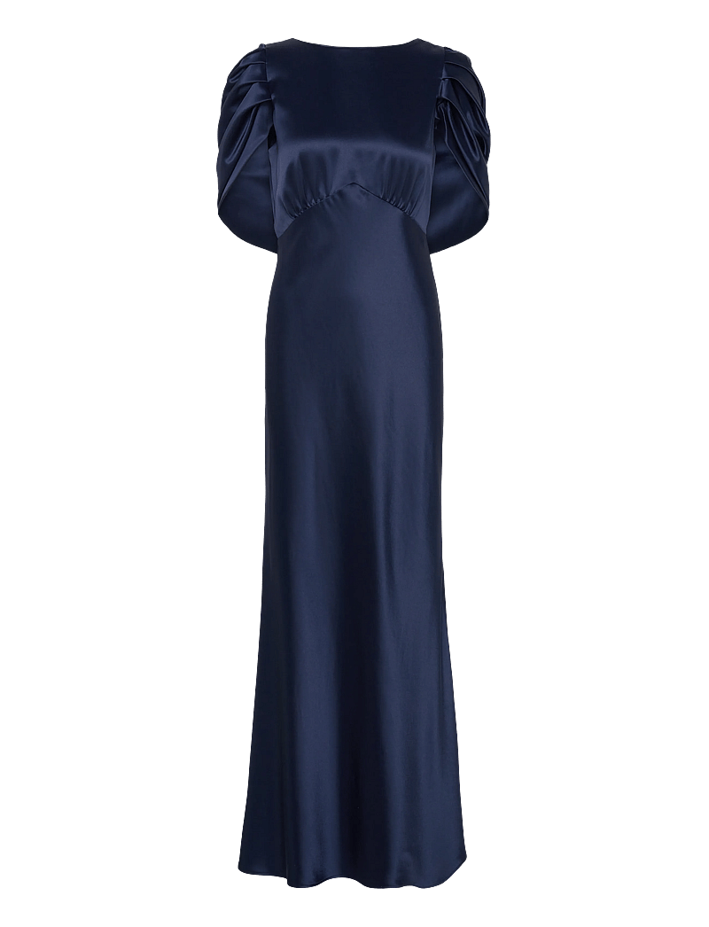 Malina - Louise draped back maxi dress - evening dresses - dark blue - 1