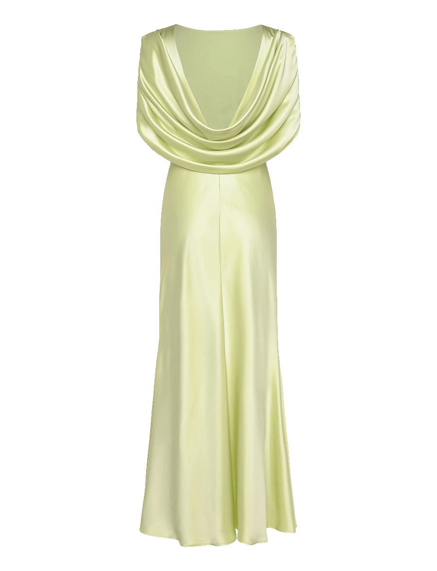 Malina - Louise Draped Back Maxi Dress - avondjurken - pistachio - 2
