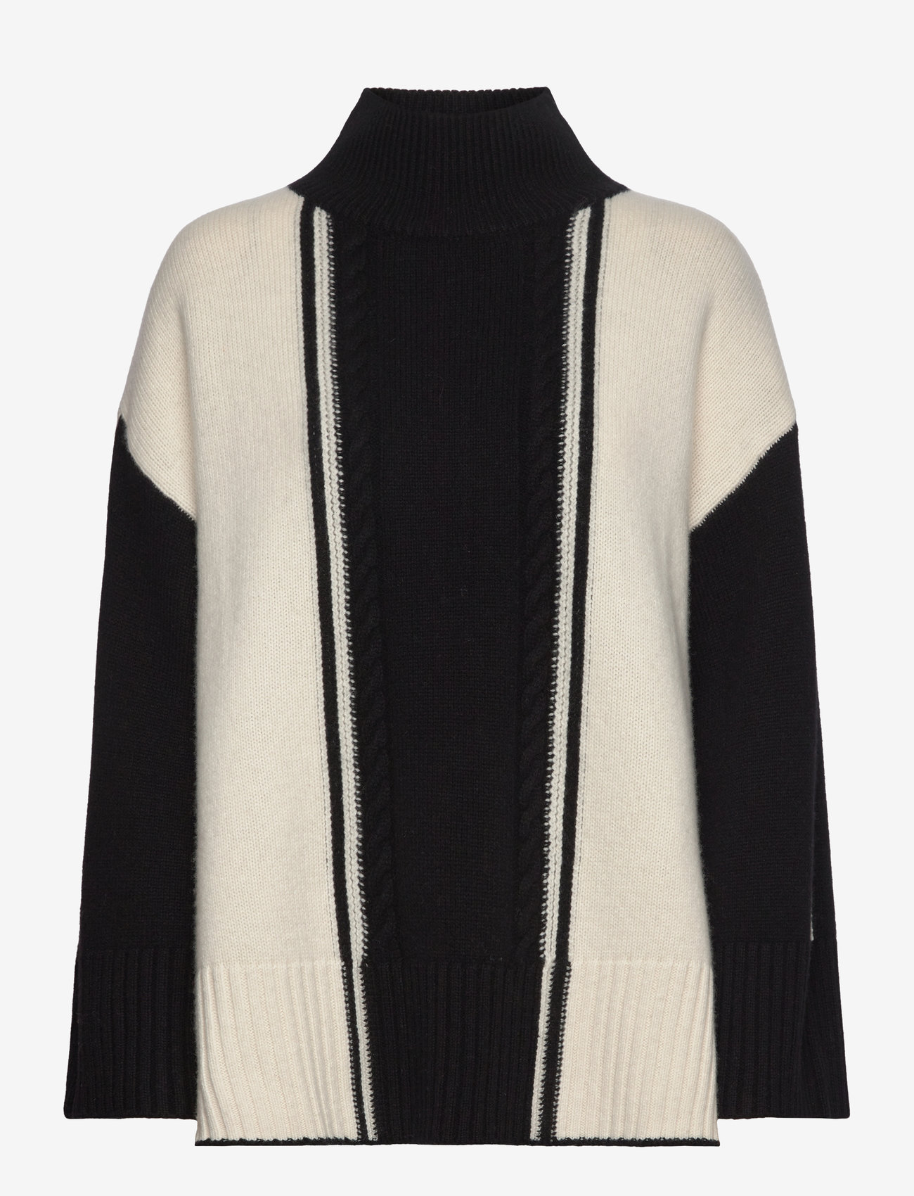 Malina - Kathleen contrast color cable knitted sweater - multi coloured - 1