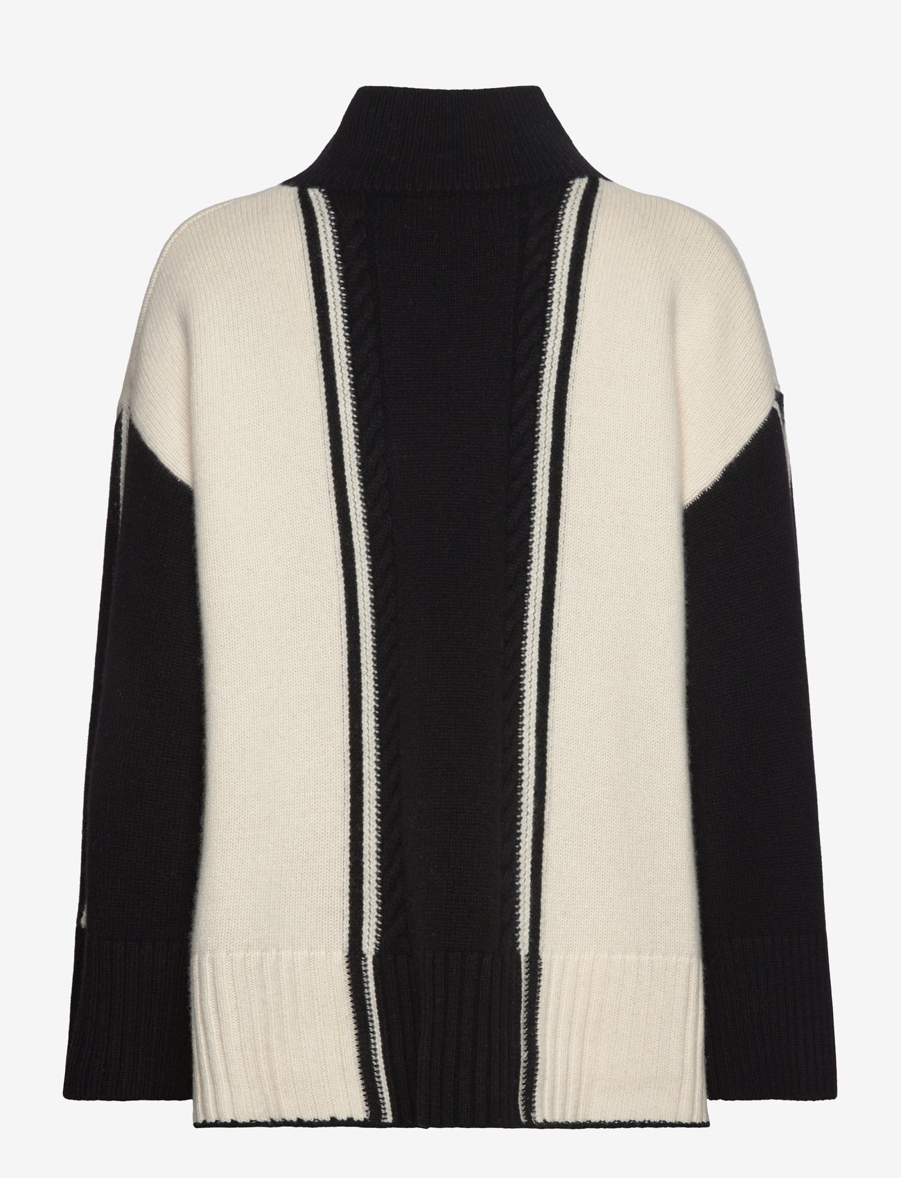 Malina - Kathleen contrast color cable knitted sweater - multi coloured - 2