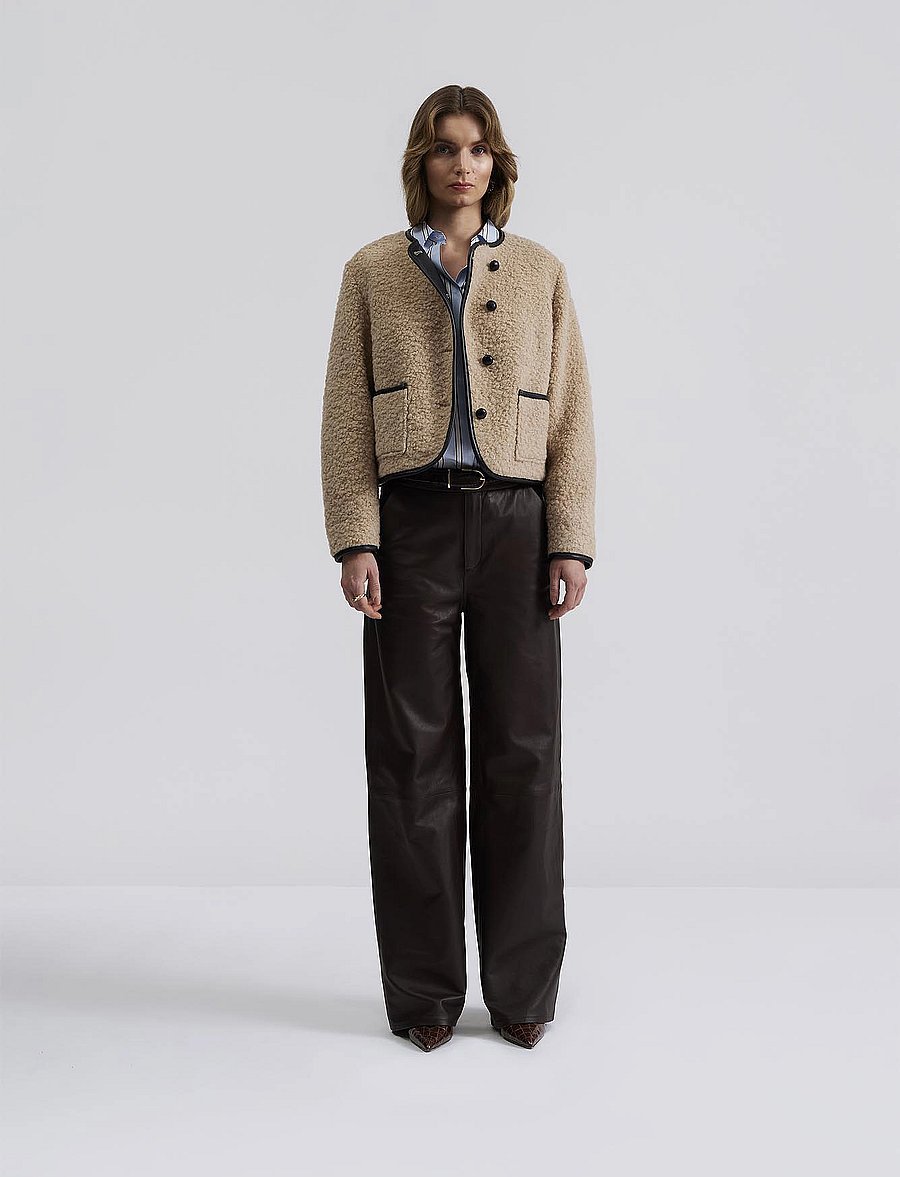 Malina - Nylah Wool Blend jacket - wolljacken - beige - 0