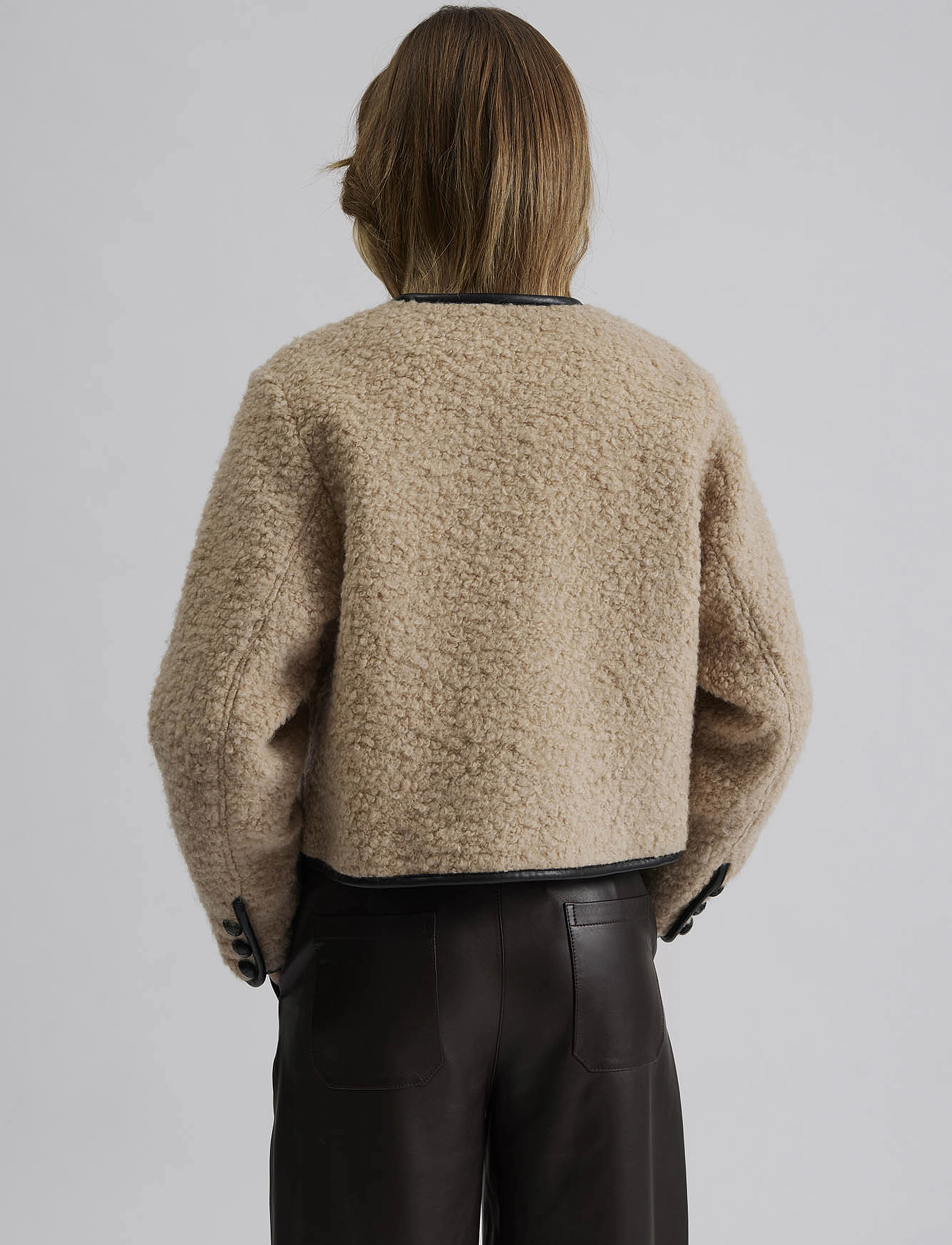 Malina - Nylah Wool Blend jacket - wolljacken - beige - 3