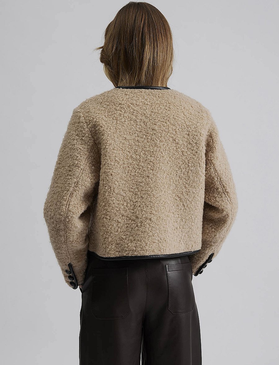 Malina - Nylah Wool Blend jacket - wolljacken - beige - 3