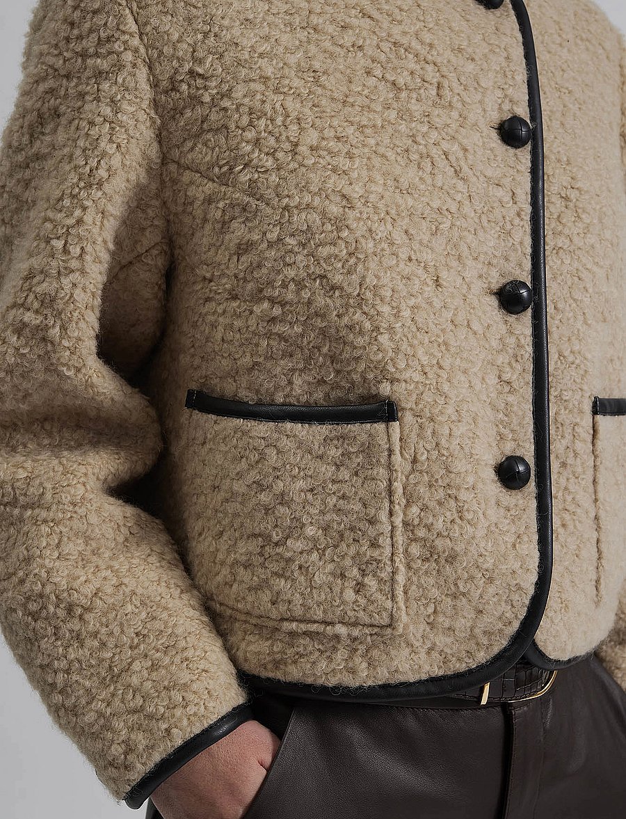 Malina - Nylah Wool Blend jacket - wolljacken - beige - 5