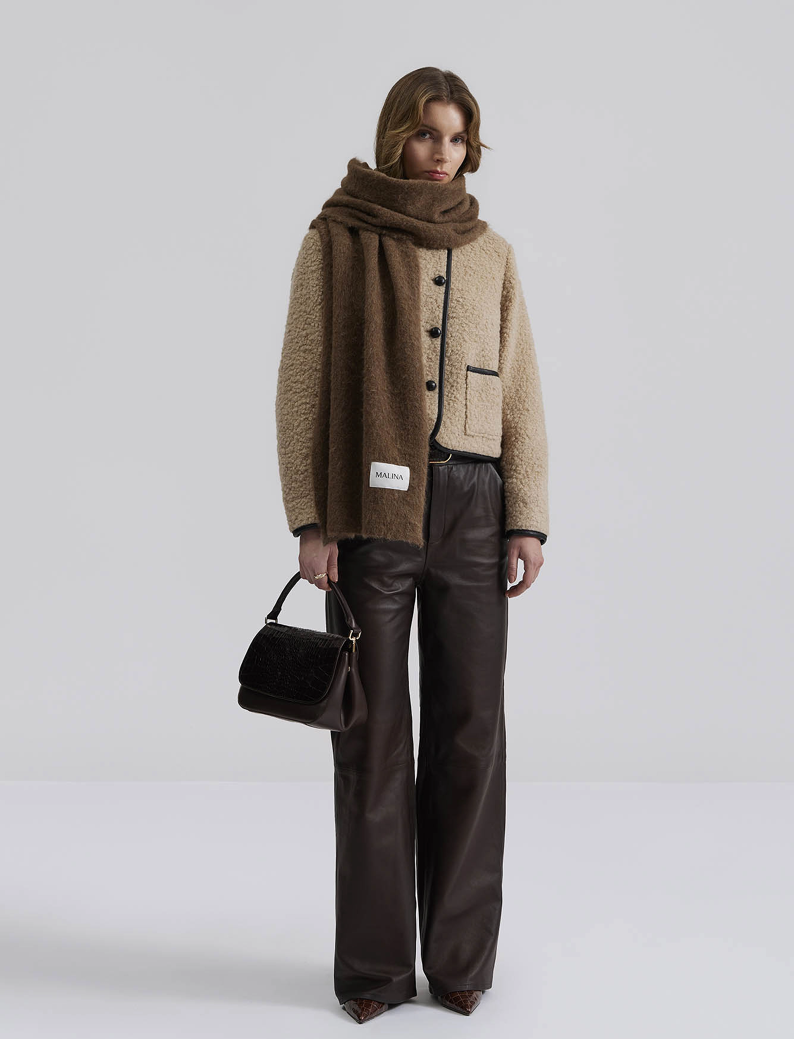 Malina - Nylah Wool Blend jacket - winterjacken - beige - 3
