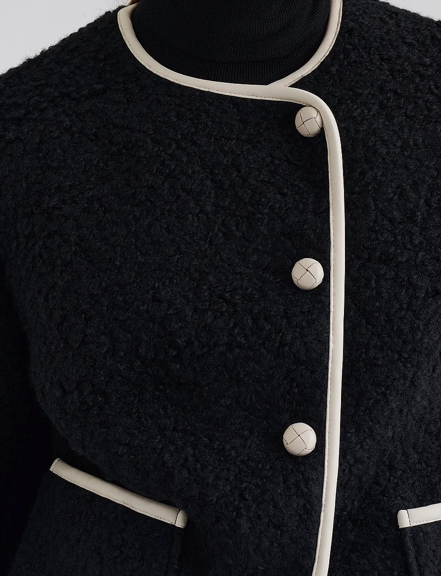 Malina - Nylah Wool Blend jacket - virsjakas - black - 4