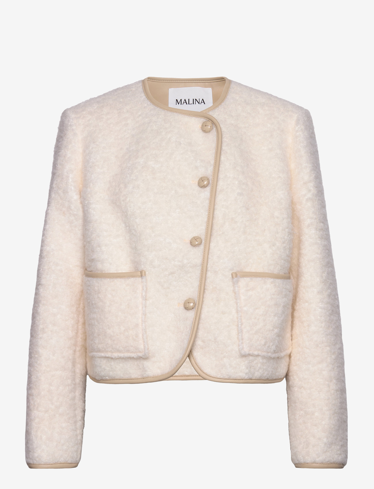 Malina - Nylah Wool Blend jacket - efterårsjakker - cream - 0