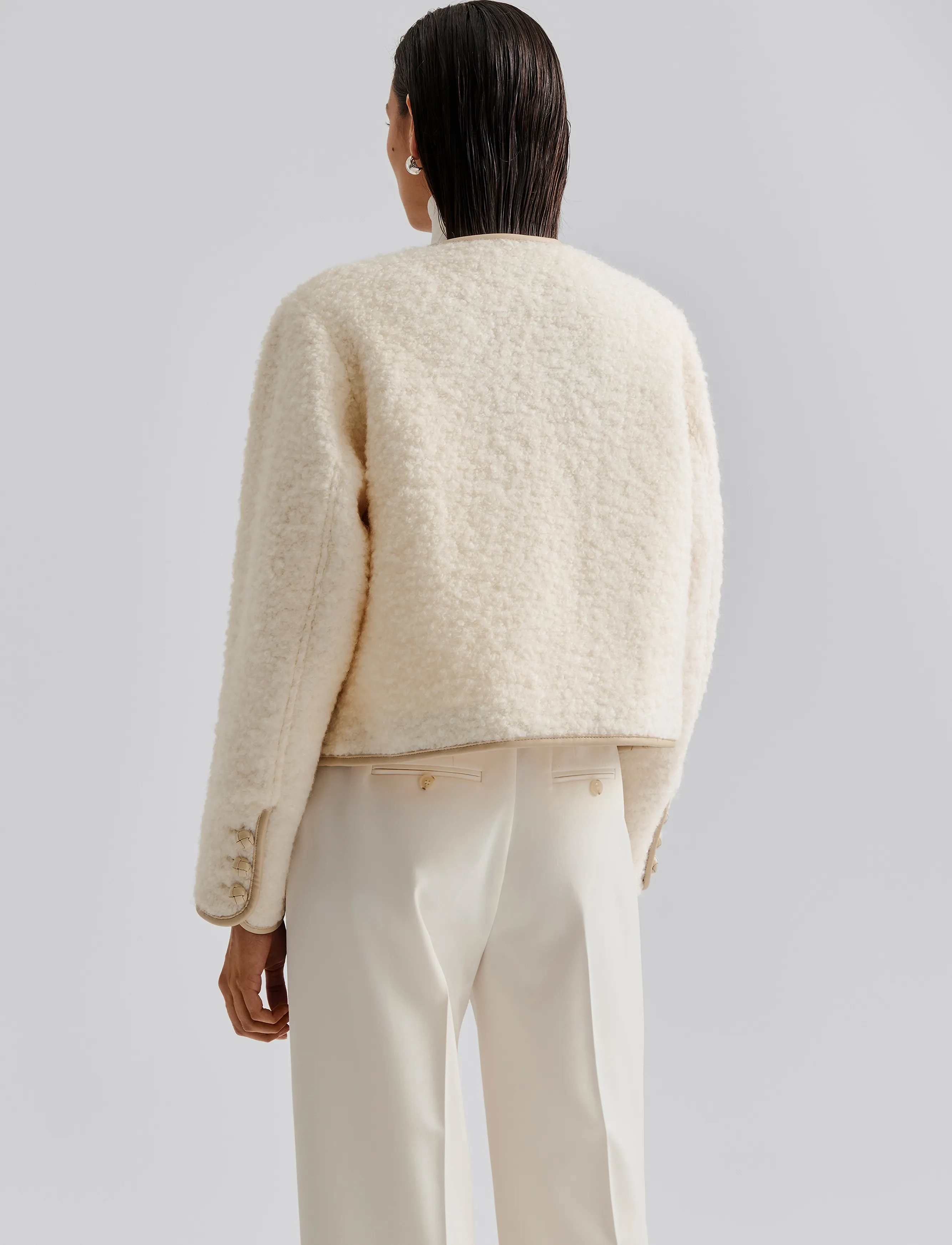 Malina - Nylah Wool Blend jacket - outerwear - cream - 3