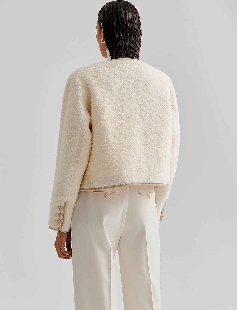 Malina - Nylah Wool Blend jacket - villased jakid - cream - 3